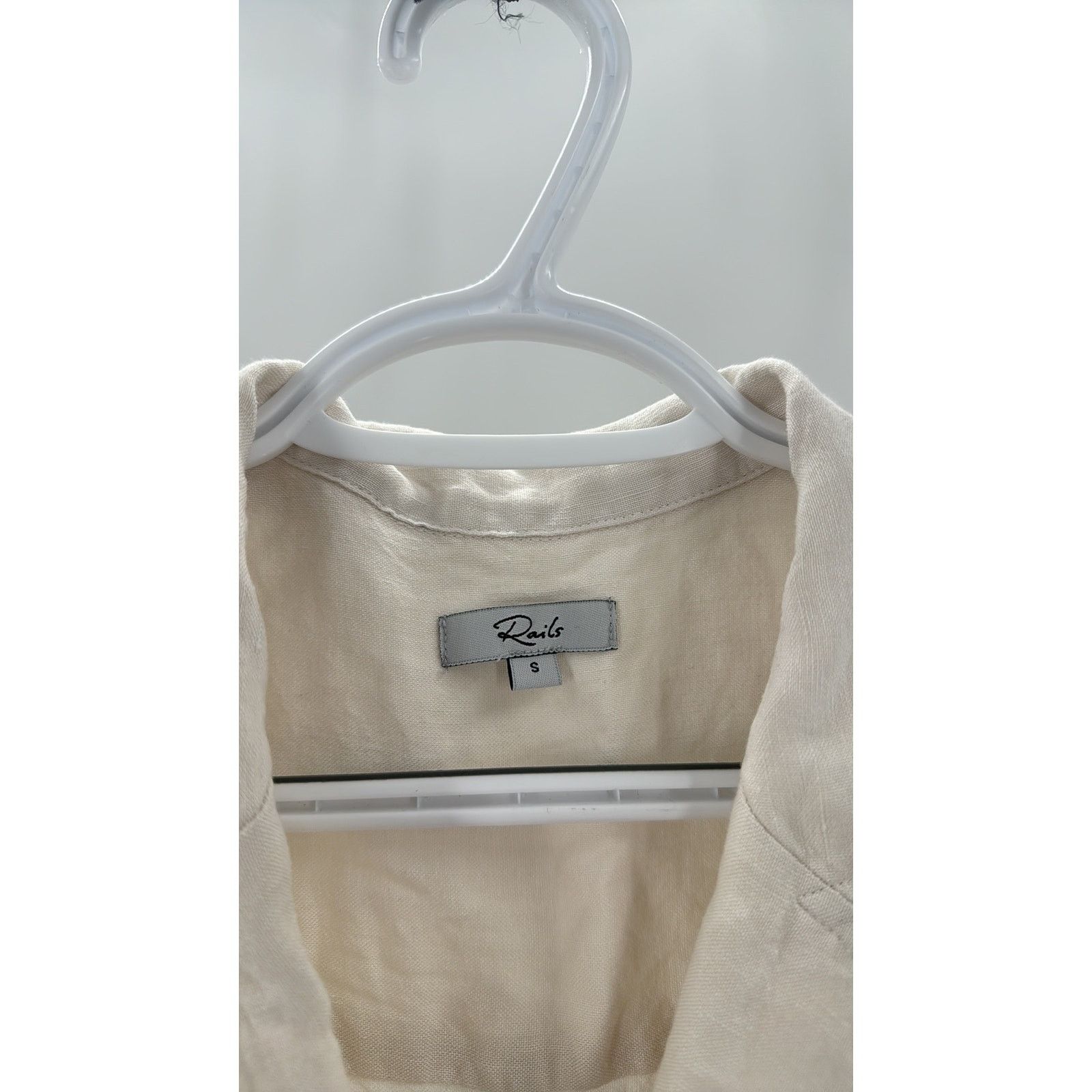 Rails Rails Women's Georgie Stone Short Romper linen blend sz S Size 26" / US 2 / IT 38 - 3 Thumbnail
