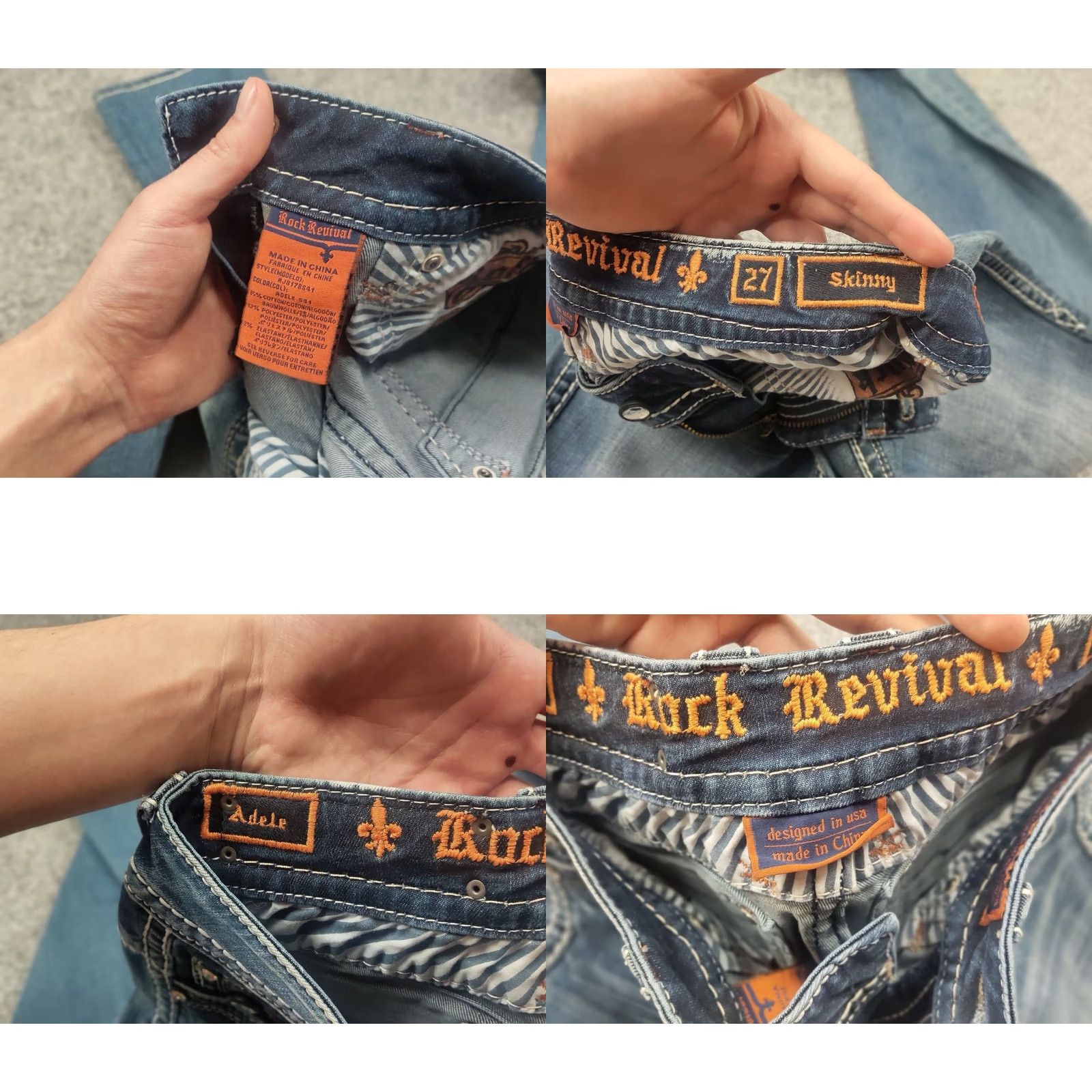 Vintage Rock Revival Adele Jeans denim Blue Faded Embroidered logo Y2K Style Vintage Size 27" / US 4 / IT 40 - 9 Thumbnail