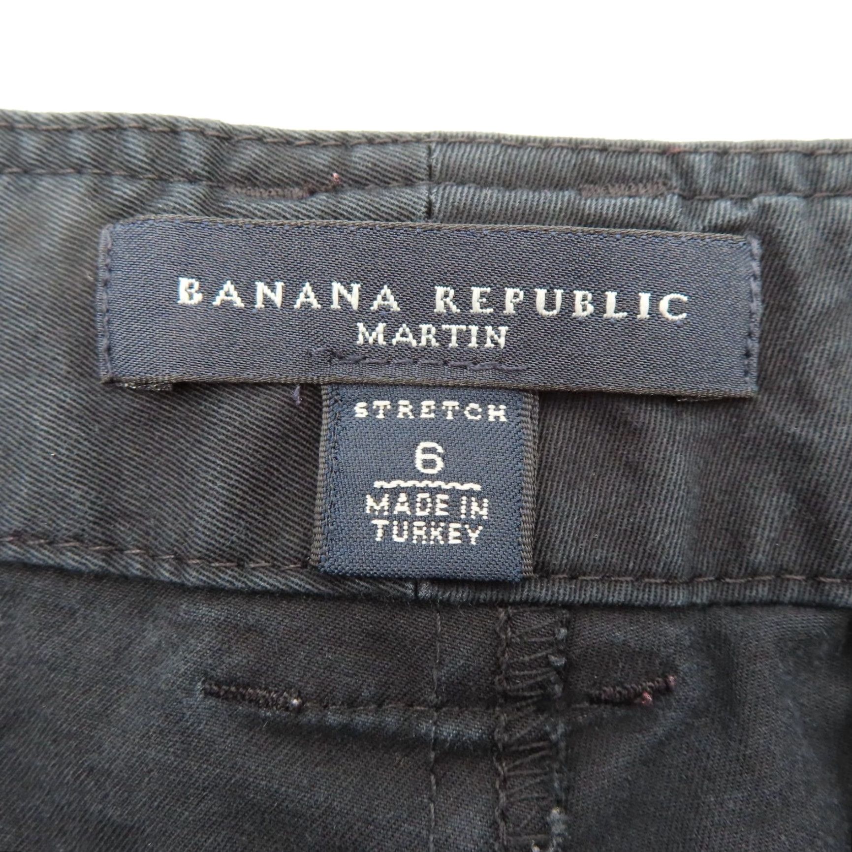 Banana Republic Banana Republic Womens 6 Martin Black Cotton Blend Trouser Career Pants Pockets Dress Pants/Workwear/Business Casual (Regular) Black Womens Pants Size 28" / US 6 / IT 42 - 5 Thumbnail