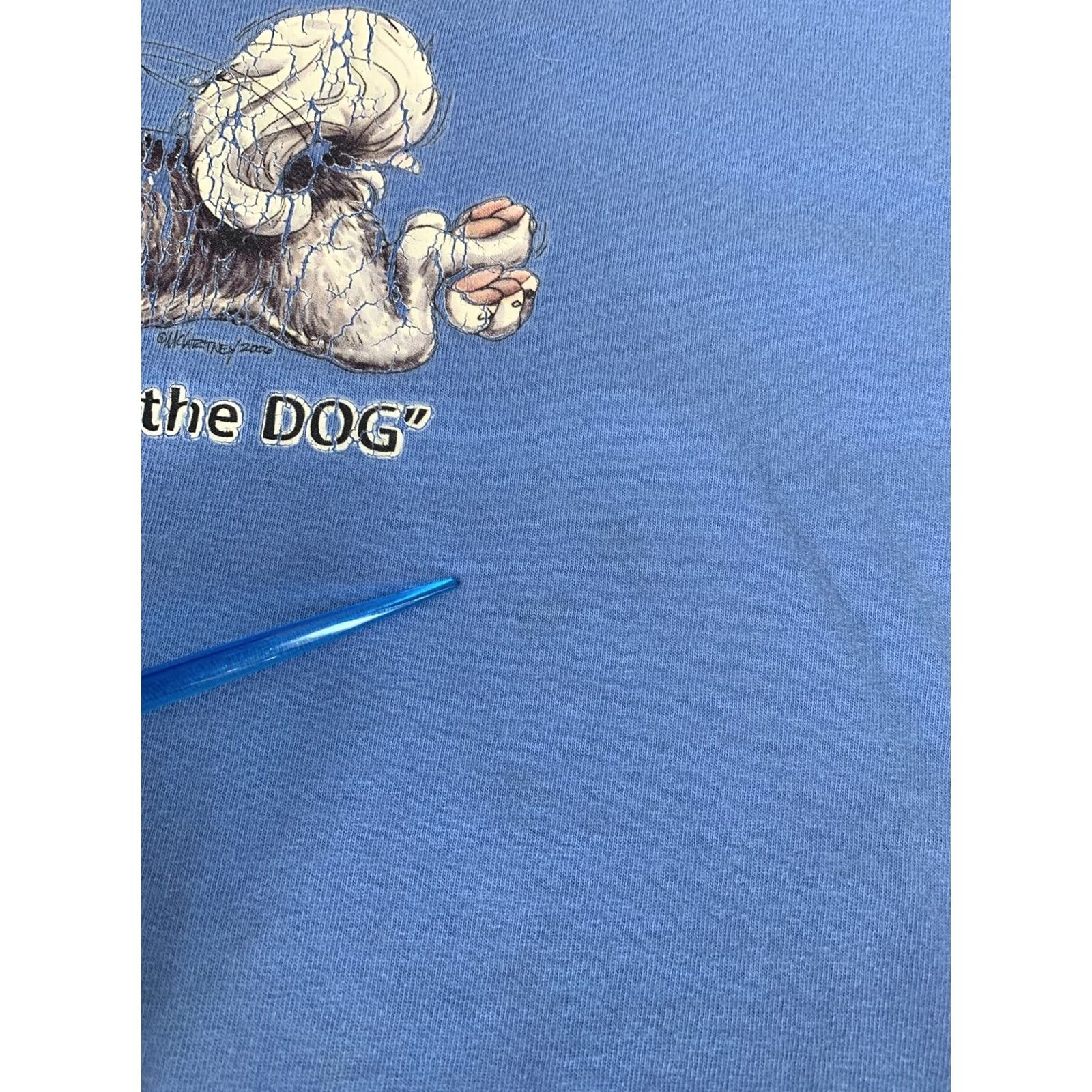 Gildan McCartney 2006 Husky Dog Womens Distressed Graphic Blue Cotton Shirt Size L-7917 Shirt Womens L Blue Graphic Dog Basic T-Shirt Cat? Size L / US 10 / IT 46 - 6 Thumbnail