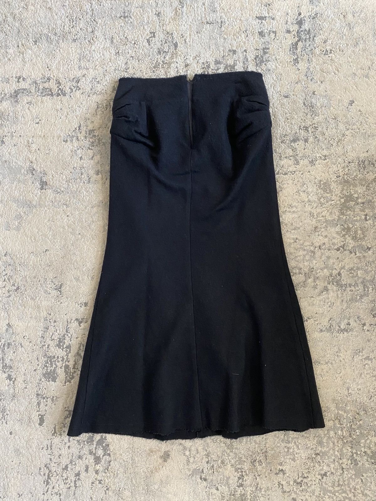 Junya Watanabe AD2003 Runway Bow Tie Wool Maxi Skirt Size 29" - 6 Thumbnail
