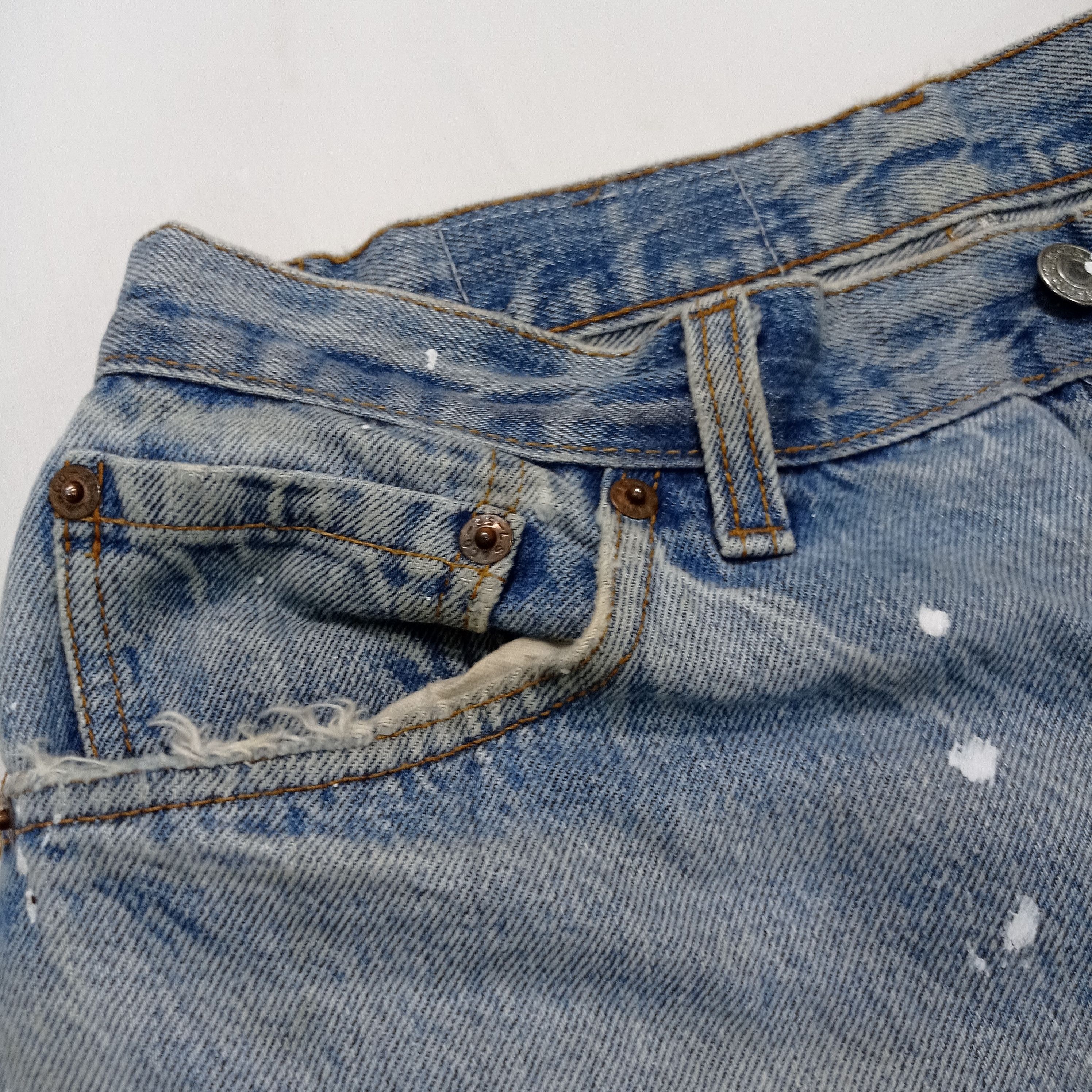 Levi's Vintage Levi's 501 Paint Splatter Distressed Jeans Pants Size US 29 - 4 Thumbnail