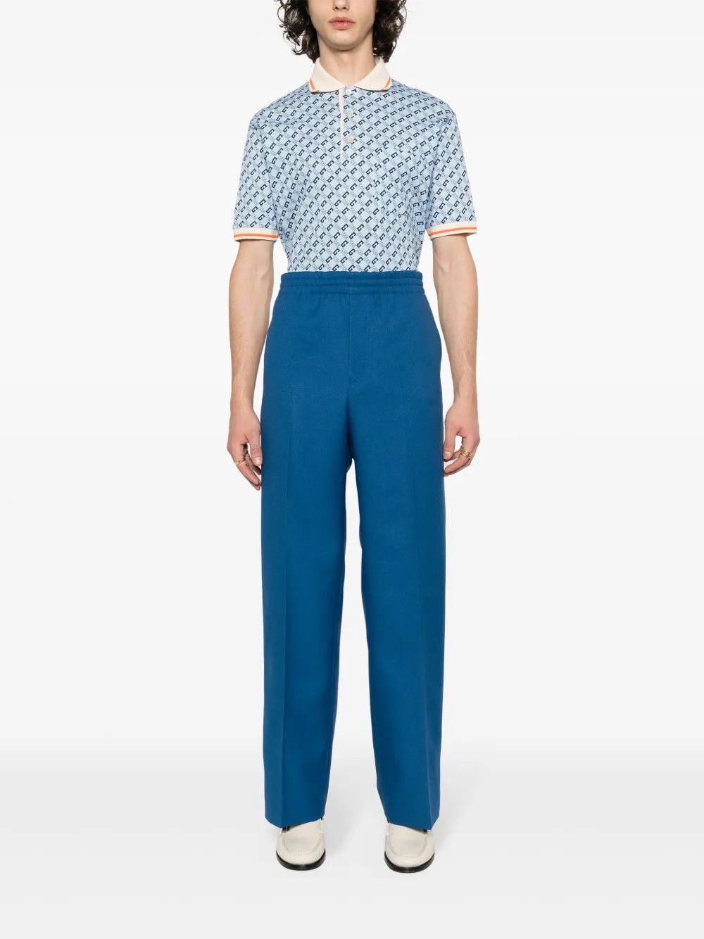 Gucci o1mt1gz0825 Fluid Drill Pants in Blue Size US 34 / EU 50 - 2 Thumbnail