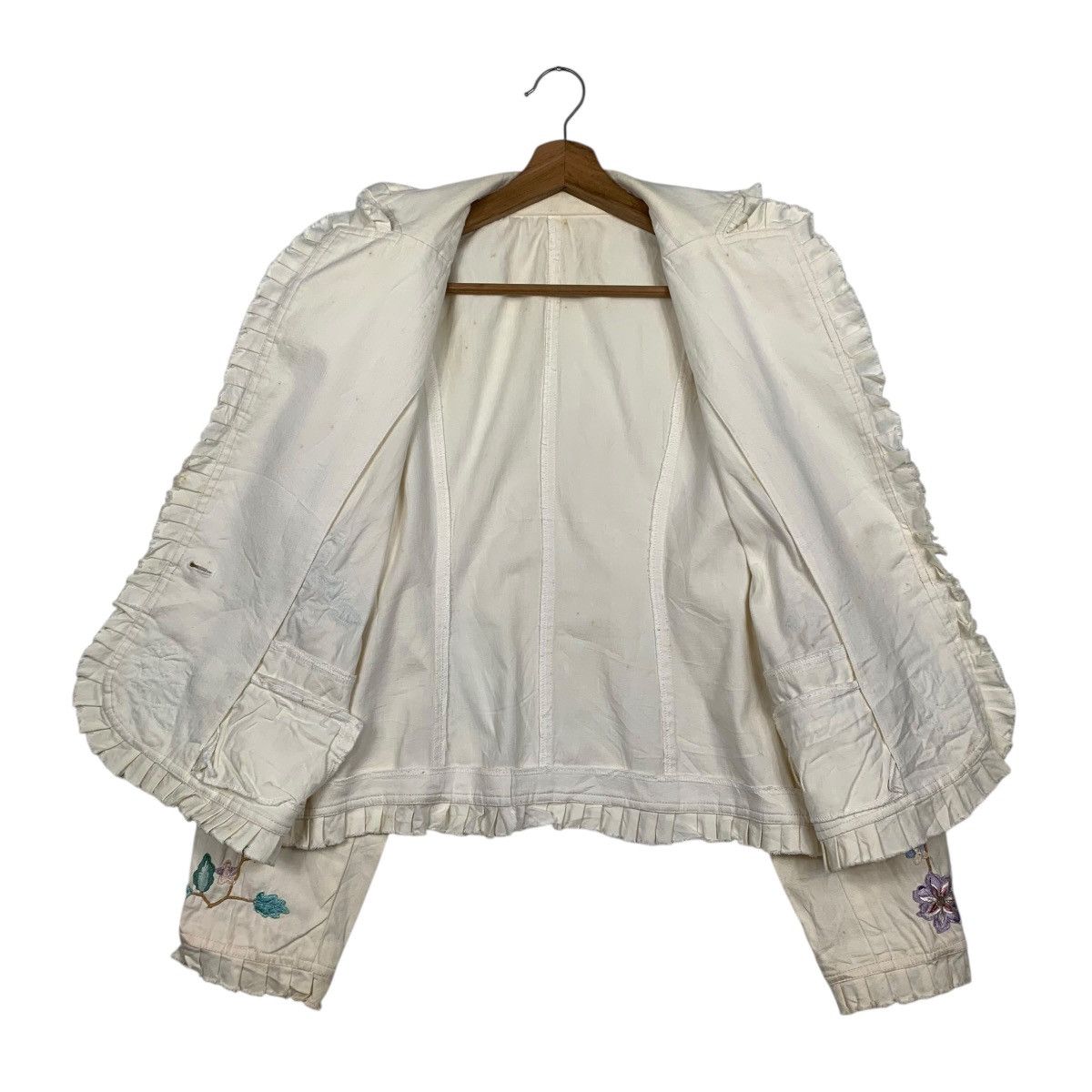 Japanese Brand E.Larin Flower Design Crop Jacket Size S / US 4 / IT 40 - 11 Thumbnail