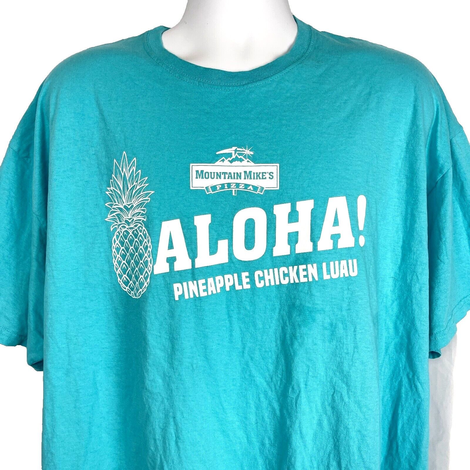 Fruit Of The Loom Pineapple Chicken Luau Pizza Mountain Mikes Employee T-Shirt Size US XXL / EU 58 / 5 - 4 Thumbnail