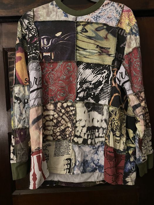 Supreme Patchwork Mosaic Long Sleeve | Grailed