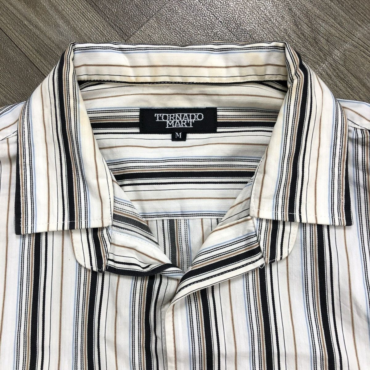 Japanese Brand × Tornado Mart 2000s Tornado Mart Japan Striped Button Up Shirt Size US M / EU 48-50 / 2 - 5 Thumbnail