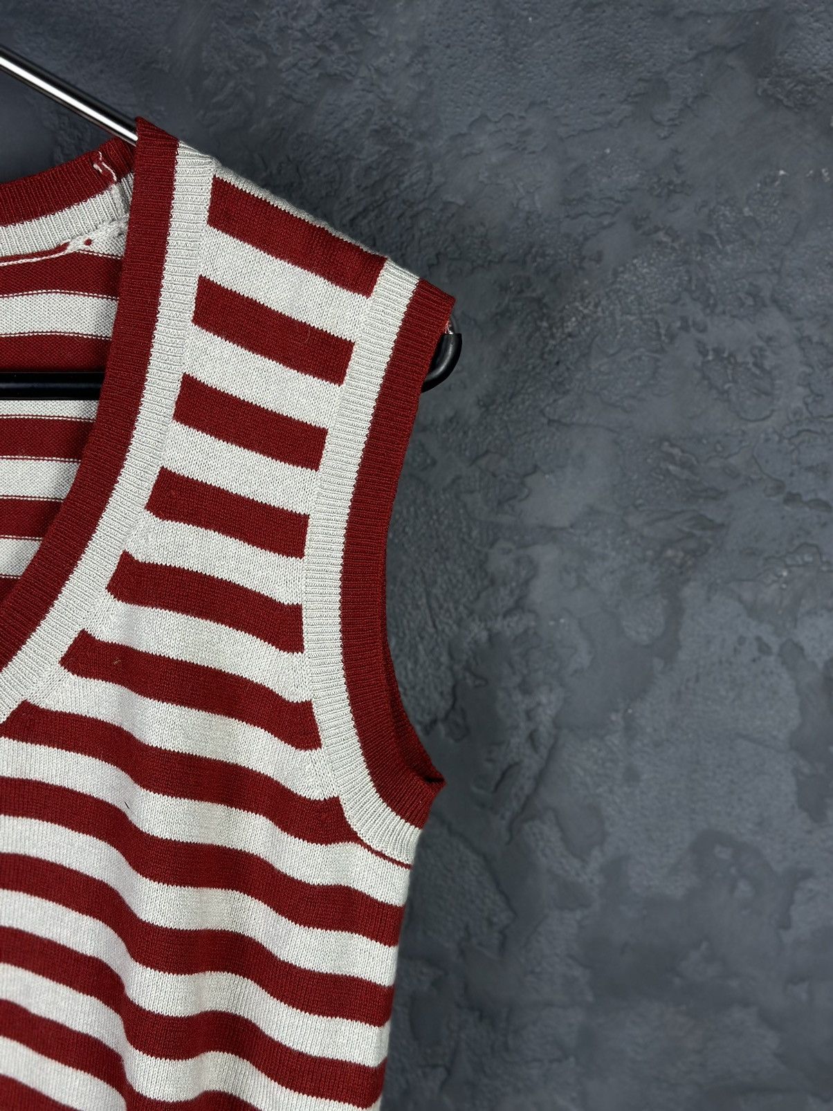 Jil Sander Jil Sander Navy Striped Scoop Neck Luxury Size L / US 10 / IT 46 - 5 Thumbnail