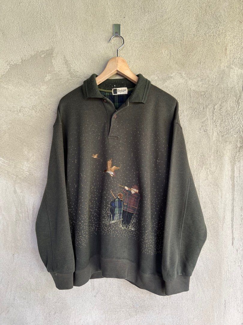 Vintage Vintage Bush Hill Knit Sweatshirt Size US M / EU 48-50 / 2 - 2 Thumbnail