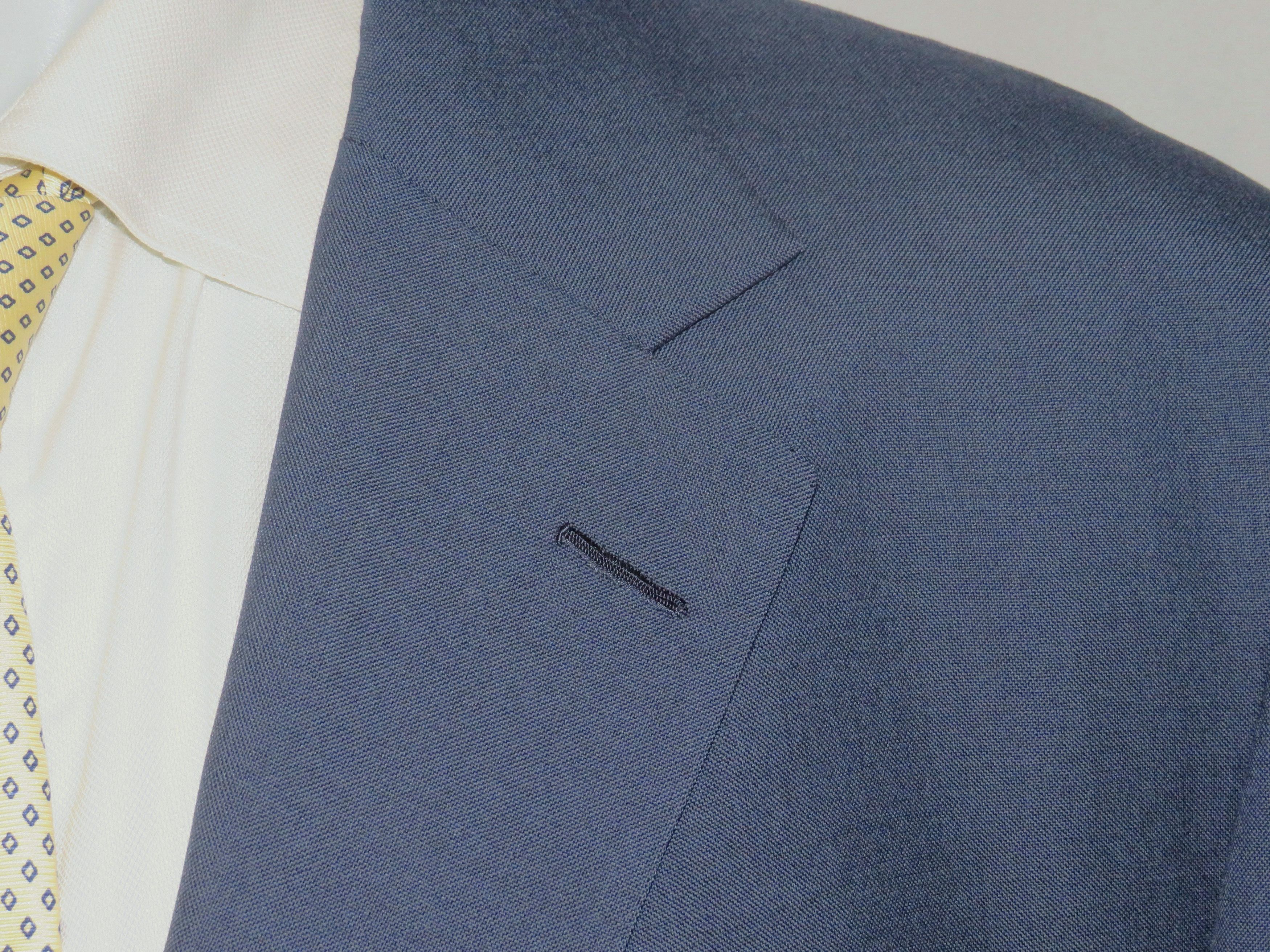 Henry Poole × Savile Row Bespoke Pale Blue Three Button Sport Coat 52XL Size 52L - 5 Thumbnail