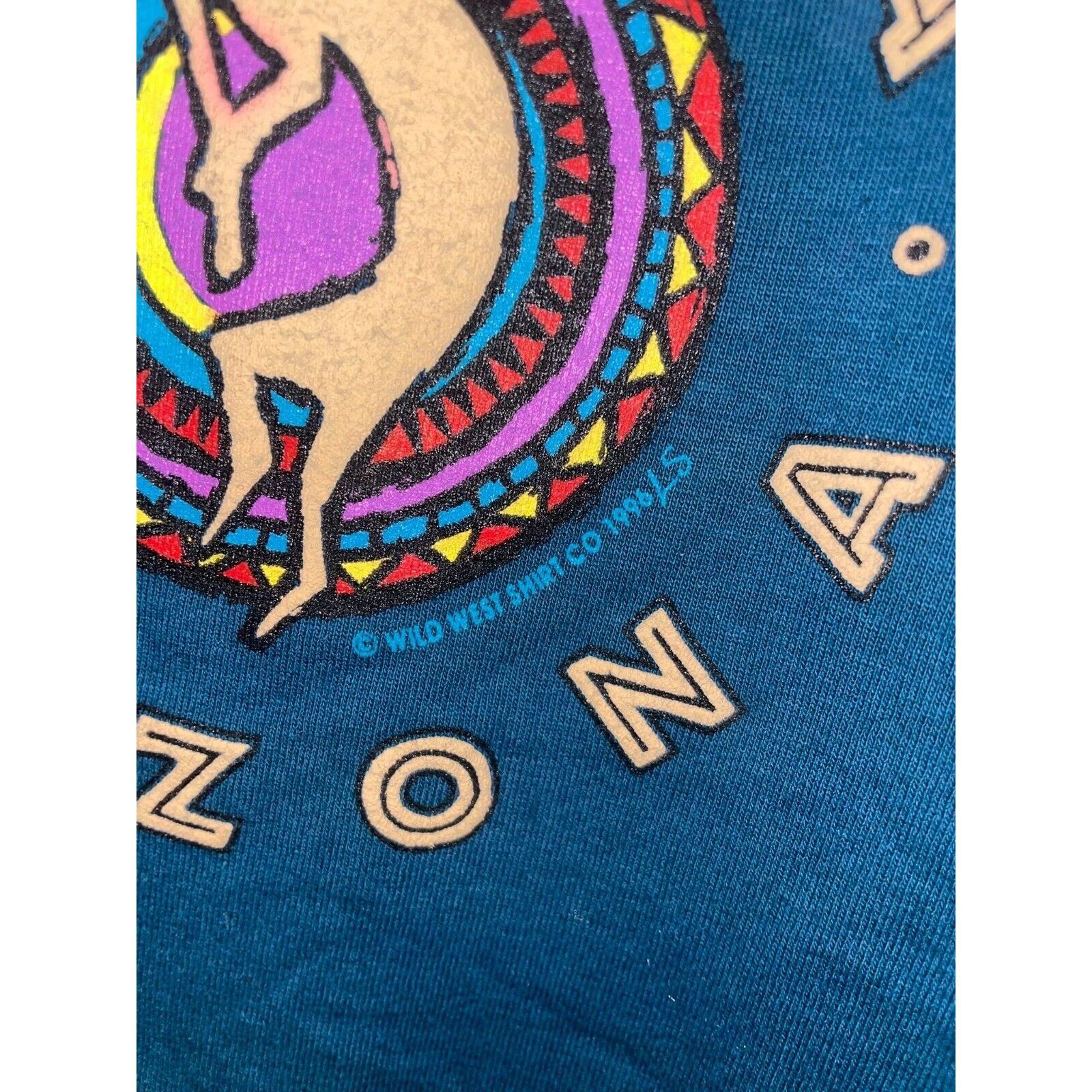 Jerzees Vintage Sedona Arizona Shirt Bullseye Kokopelli Tee VTG 90s Size US L / EU 52-54 / 3 - 4 Thumbnail