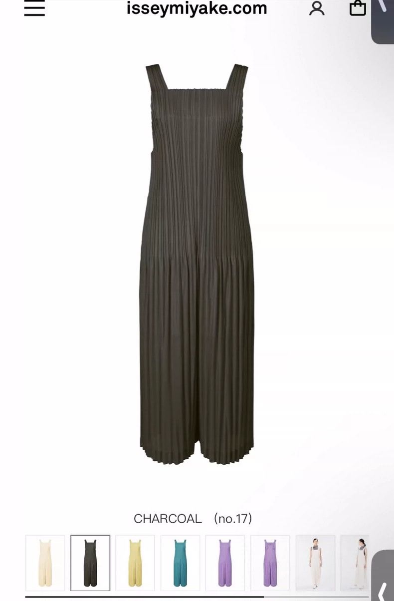 Issey Miyake Issey Miyake size:5 Charcoal-colored pleated dress Size M / US 6-8 / IT 42-44 - 1 Thumbnail