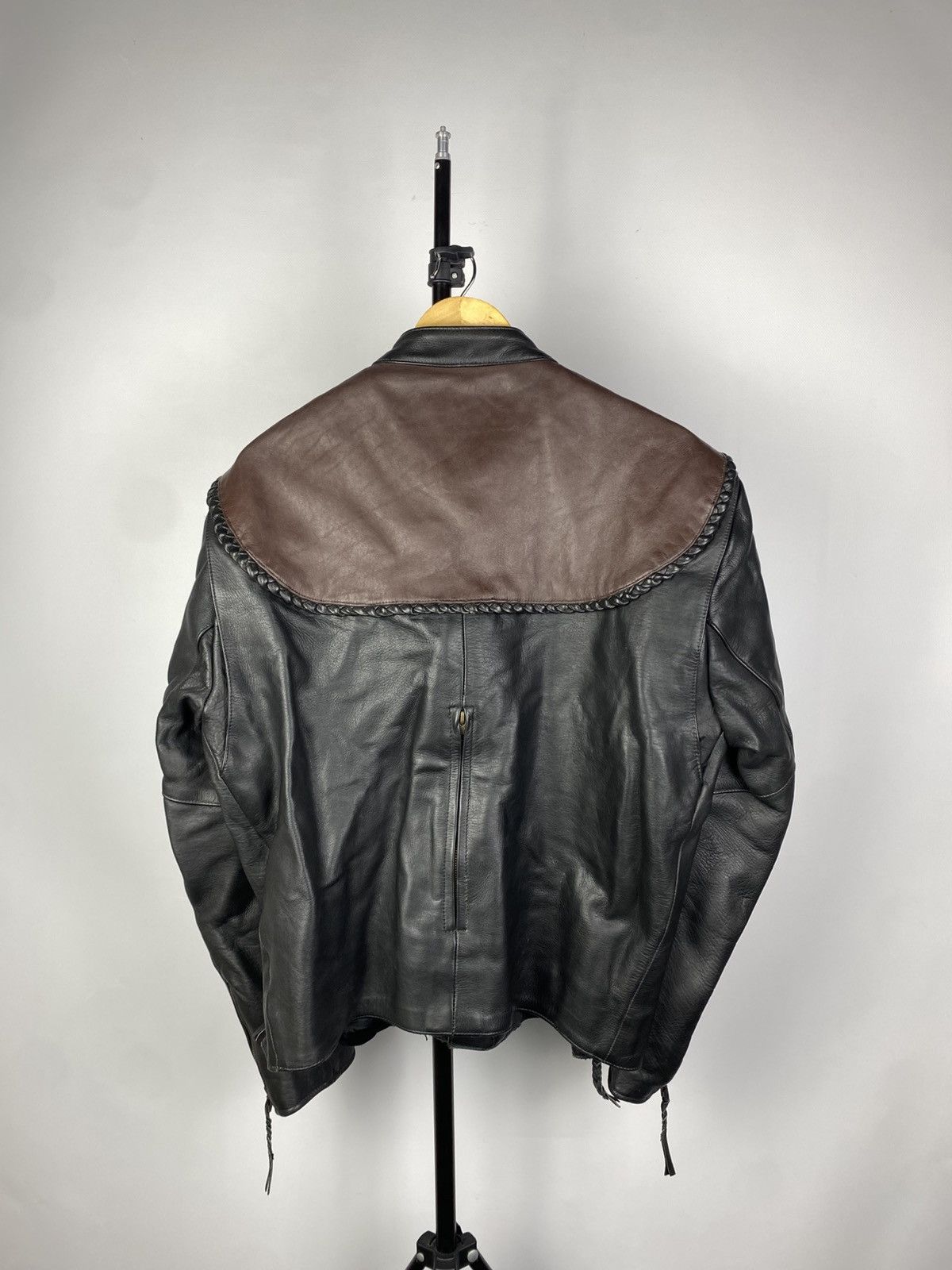 Cowboy Equipment × Vintage Vintage Biker Cowboy Leather MOTO Bomber Jacket Rock Punk Size US L / EU 52-54 / 3 - 9 Thumbnail