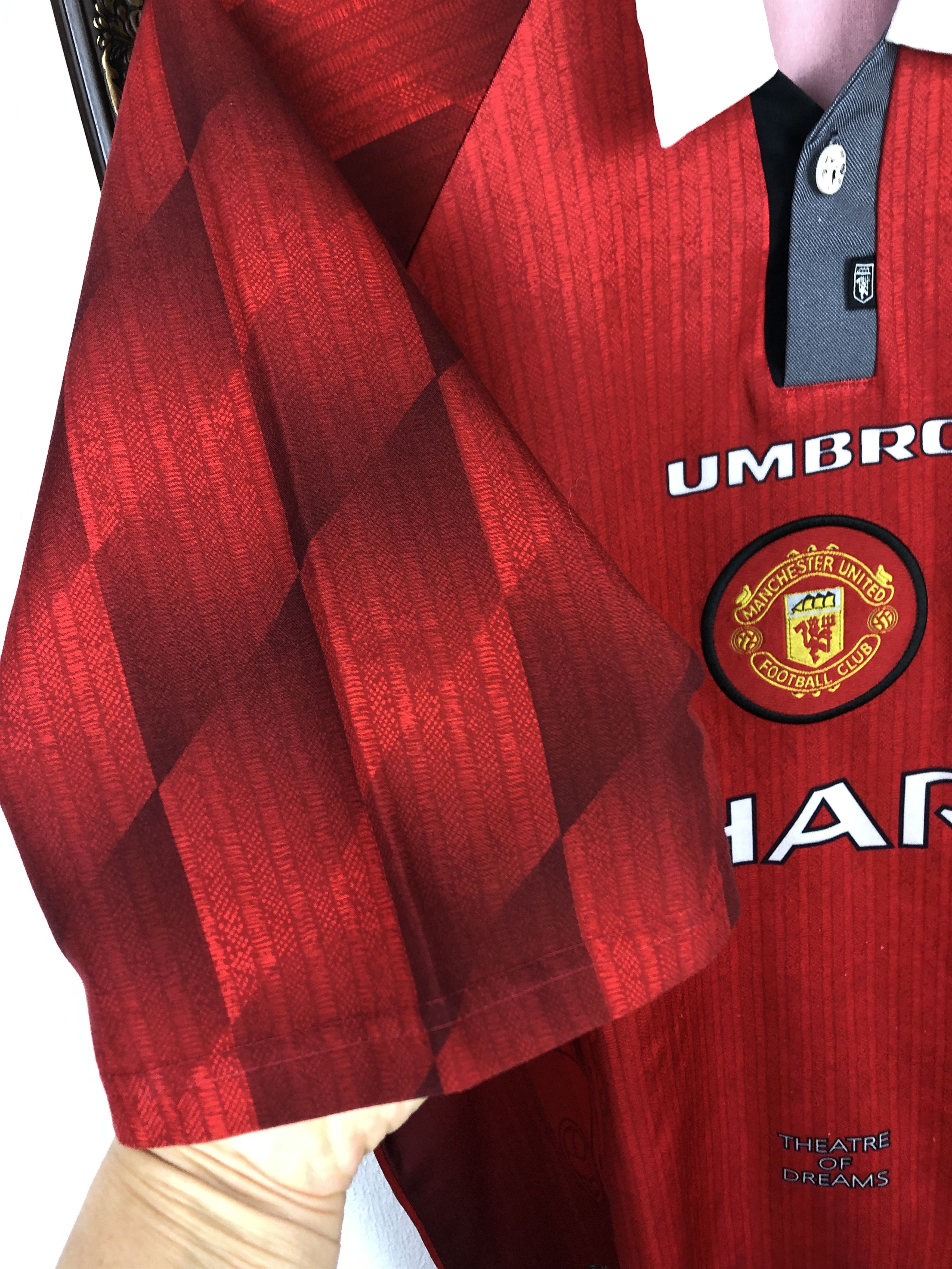 Vintage Manchester United football shirt 1996 Soccer Umbro Jersey Size US XL / EU 56 / 4 - 7 Thumbnail