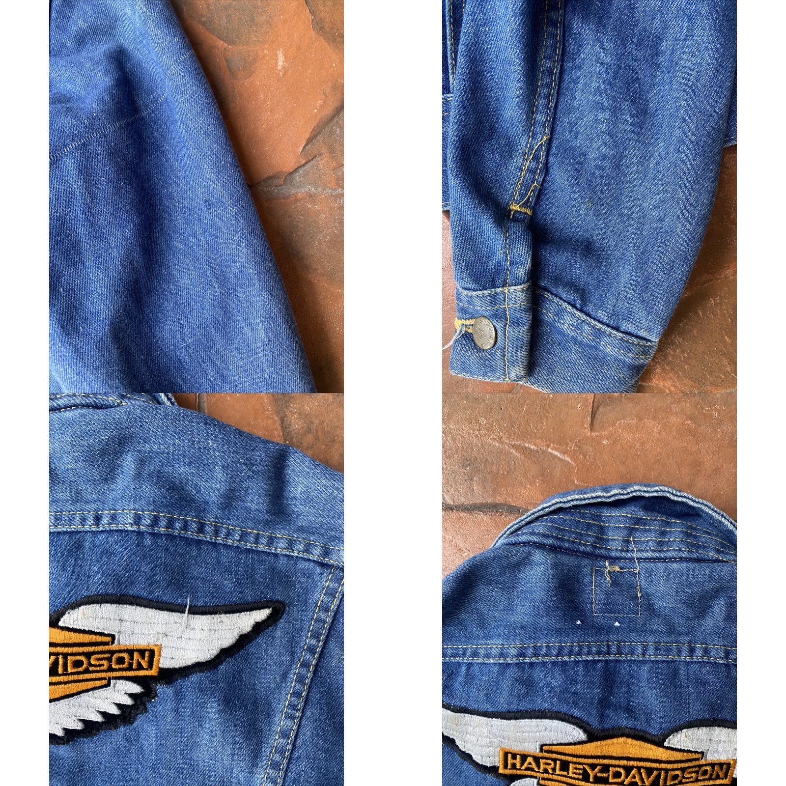 Lee VINTAGE Lee Riders Harley Davidson Denim Jacket Size 28" / US 6 / IT 42 - 8 Thumbnail