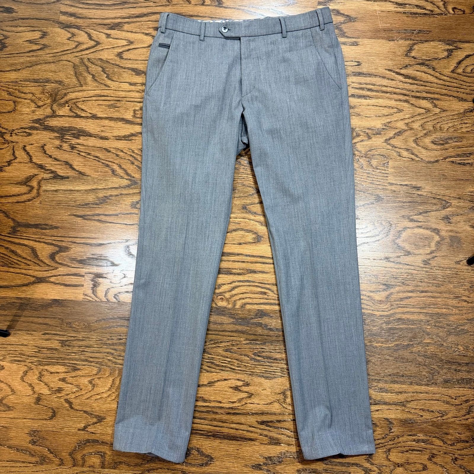 Other Meyer "Bonn" Modern Fit Chinos 34 Gray Luxury Trouser Size US 34 / EU 50 - 1 Thumbnail