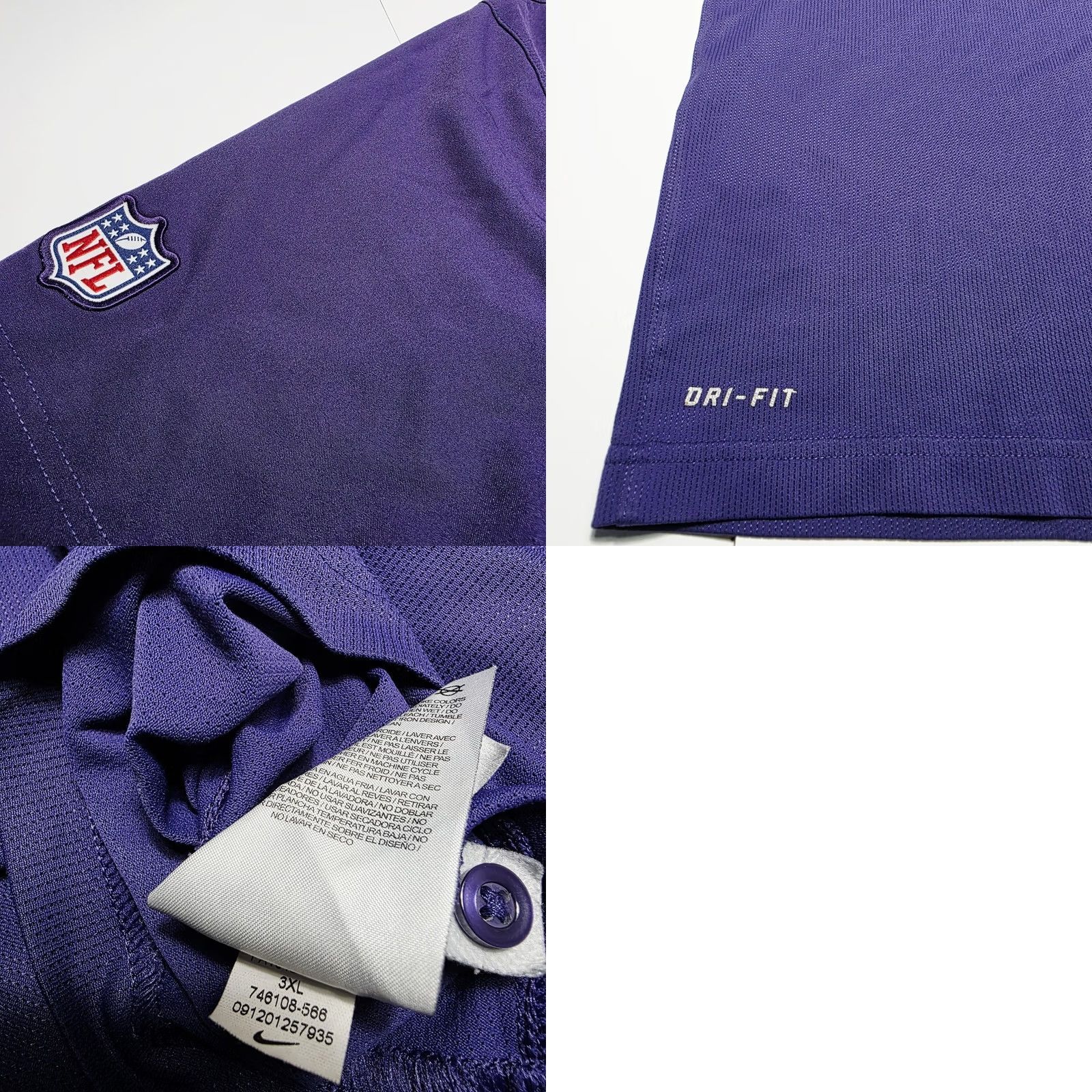 Nike Nike Dri-Fit On Field Apparel Baltimore Ravens Golf Polo Men's 3XL NFL Purple Short Sleeve Collared Athletic Regular Shirt Mens Size US XXL / EU 58 / 5 - 8 Thumbnail