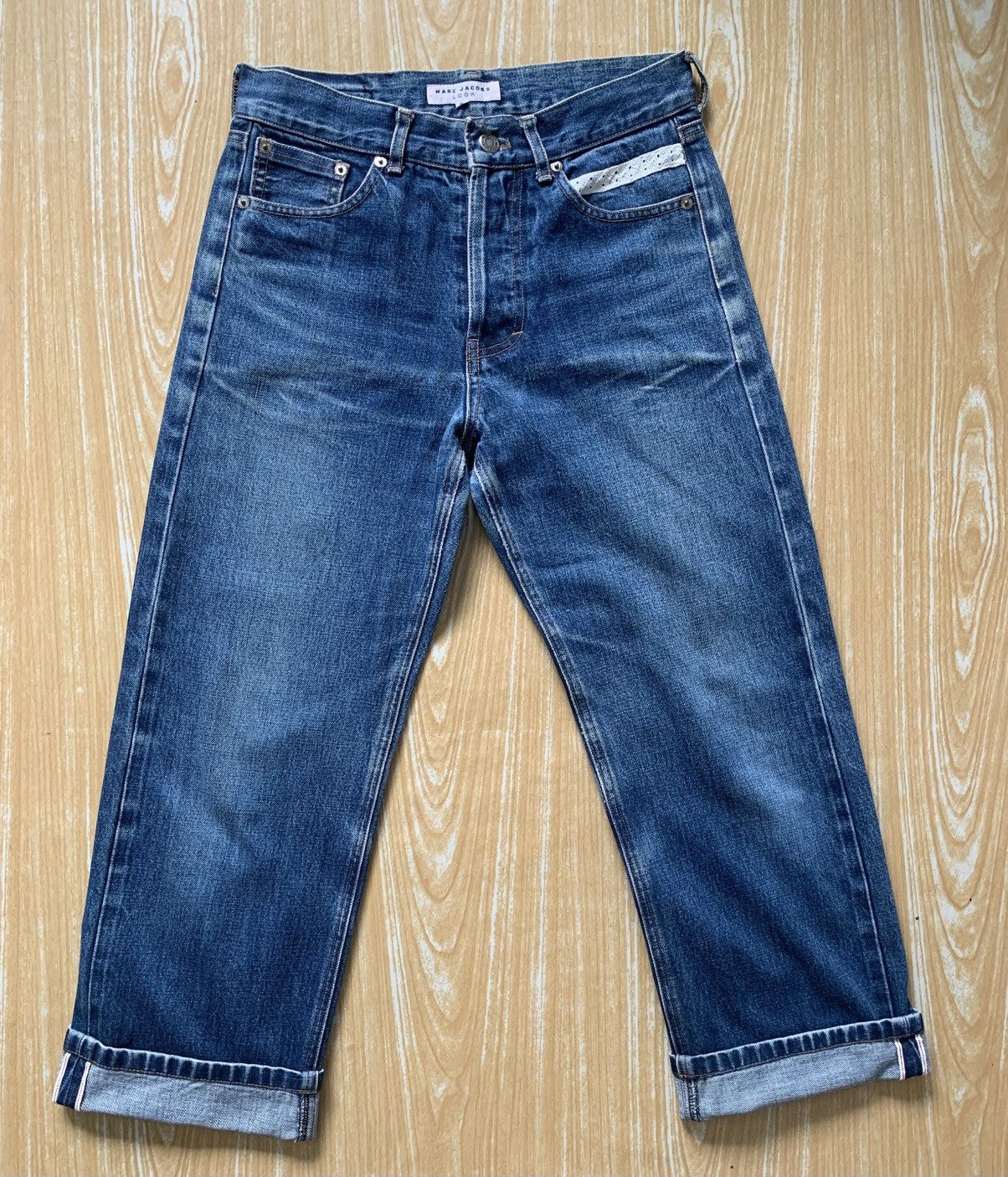 Vintage Marc Jacobs Look Selvedge Denim Pants Size US 27 - 2 Thumbnail