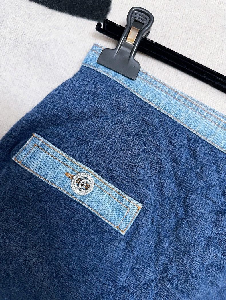 Chanel Chanel Early spring blue diamond checkered diamond buckle Size 25" / US 0 / IT 36 - 3 Thumbnail