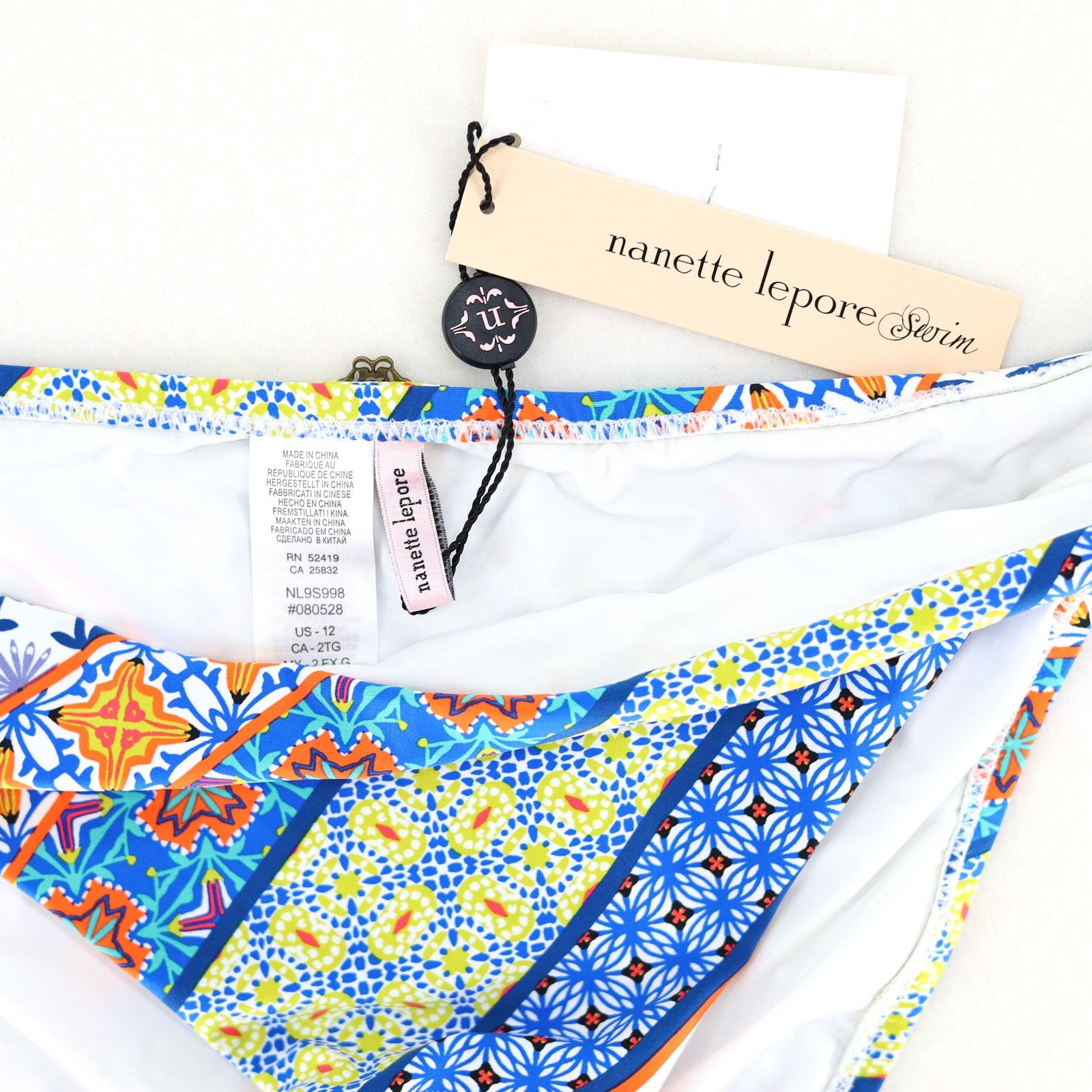 Nanette Lepore Nanette Lepore Patchwork Swimsuit Set Top/Bottom Size US 12 Size ONE SIZE - 6 Thumbnail