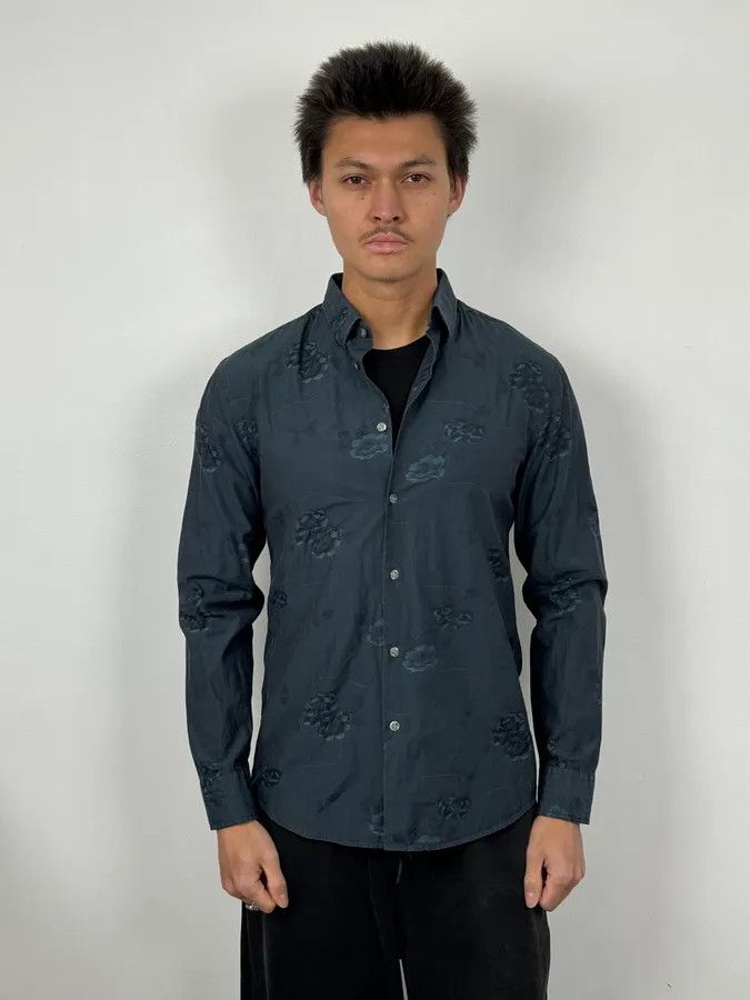 Kenzo 1990s Kenzo Blue Flower Print Shirt Size US M / EU 48-50 / 2 - 2 Thumbnail