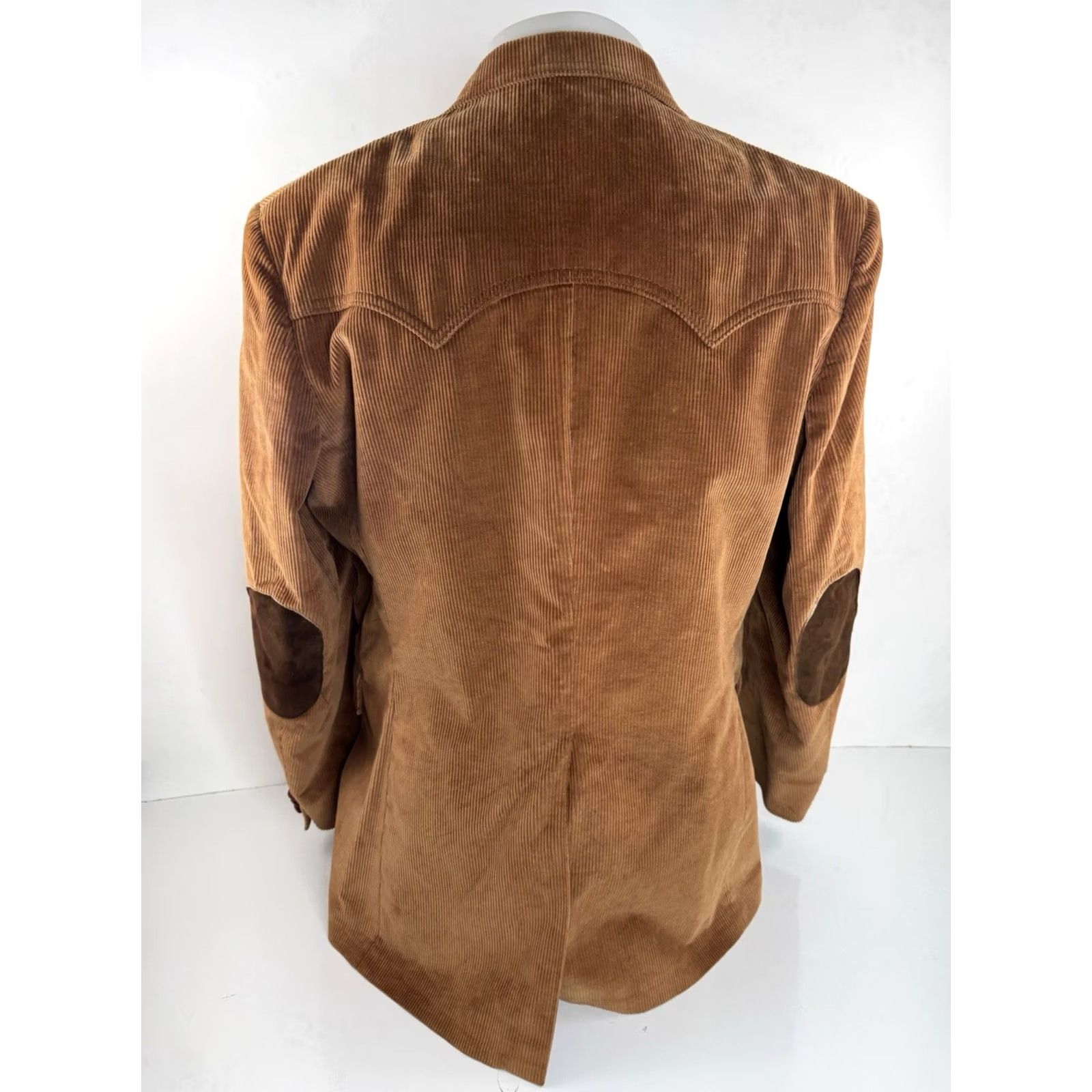 Levi's LEVIS Western Wear Blazer Jacket Long 44 Brown Elbow Patch Vintage EXCELLENT Mens XL Big & Tall Size 44R - 4 Thumbnail