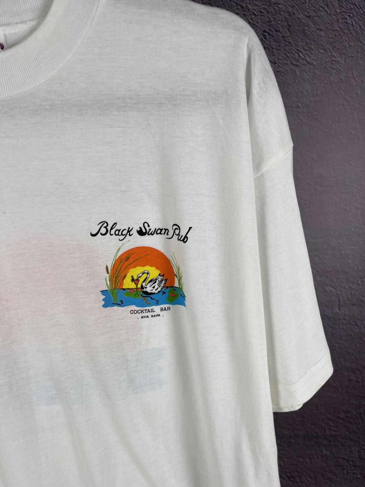 Vintage Black Swan Pub Ayia Napa vintage one size tee shirt Size US XL / EU 56 / 4 - 3 Thumbnail