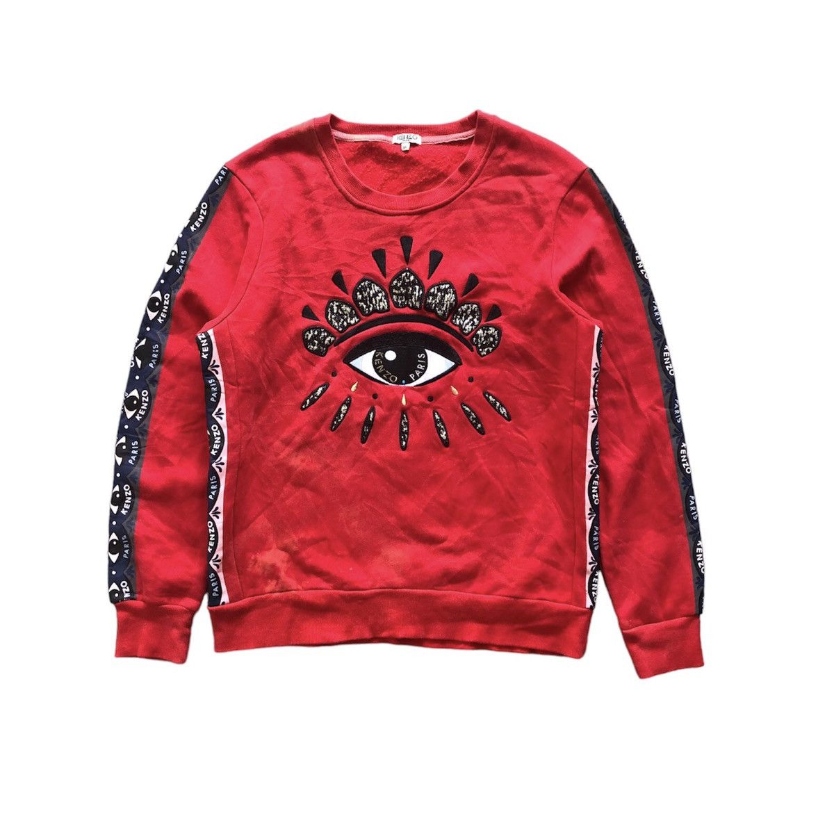 Kenzo red Sweatshirt Eye emrodery