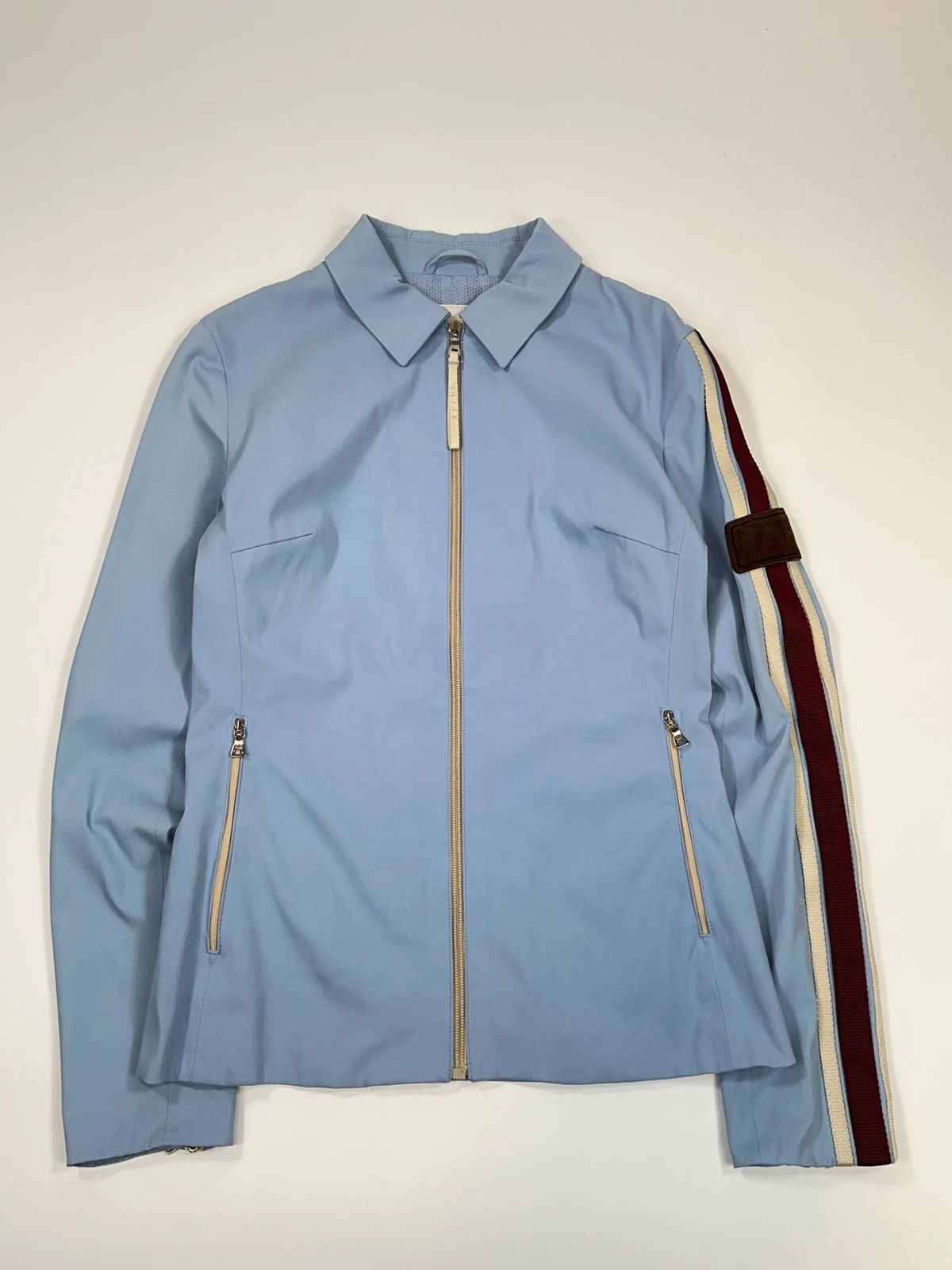 Prada Prada Milano SS2000 Baby Blue Stripes Shirt Jacket Size M / US 6-8 / IT 42-44 - 1 Thumbnail