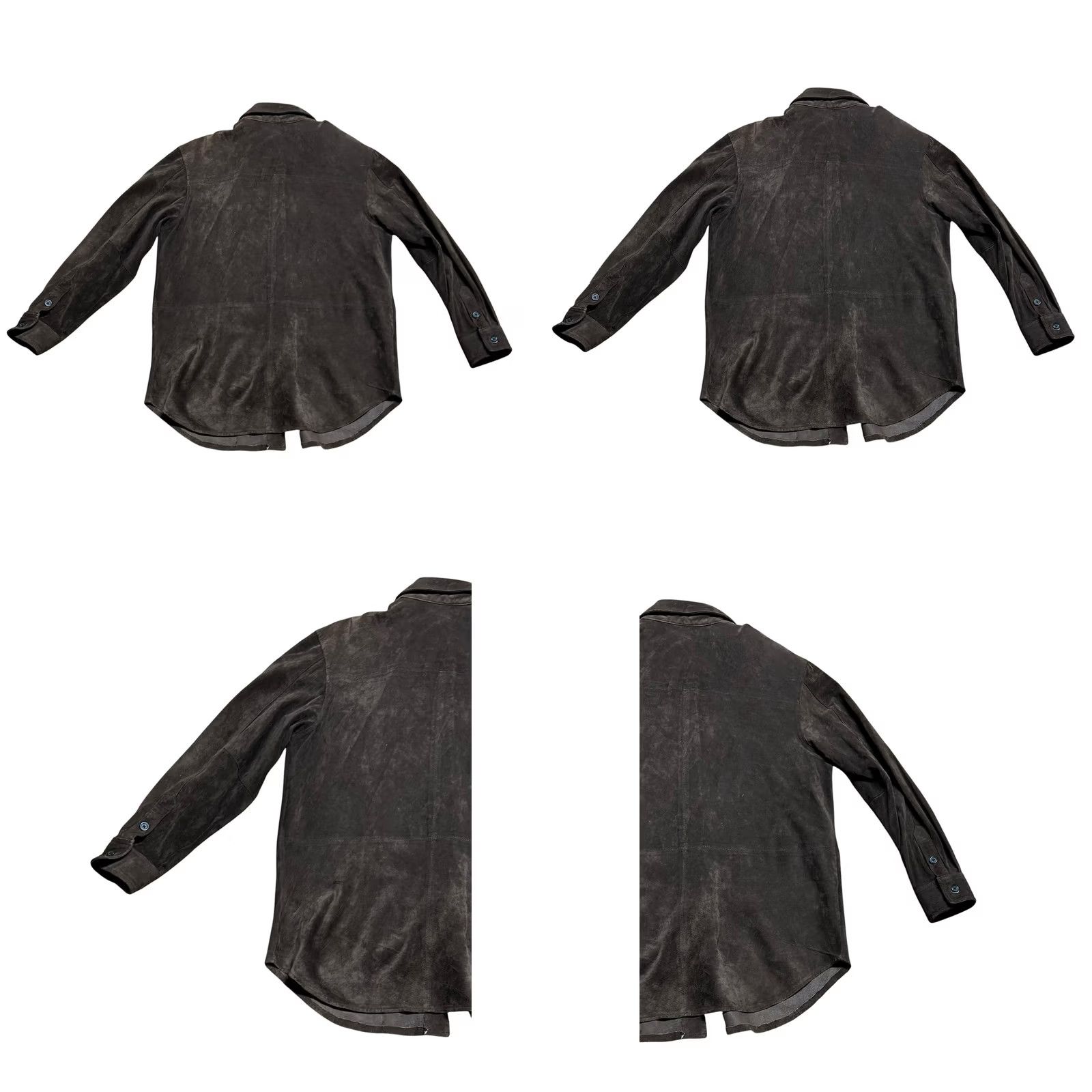 Vintage VINTAGE Embassy Row Sportswear Leather Suede Button-Up Shirt Sz 16 Long Sleeve VTG Men Shirt Brown 44in Chest Regular Pattern Solid Size US L / EU 52-54 / 3 - 8 Thumbnail