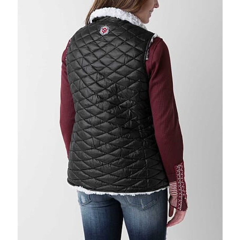 Steve Madden Steve Madden Black Quilted Reversible Sherpa Vest Womens Size M / US 6-8 / IT 42-44 - 2 Thumbnail