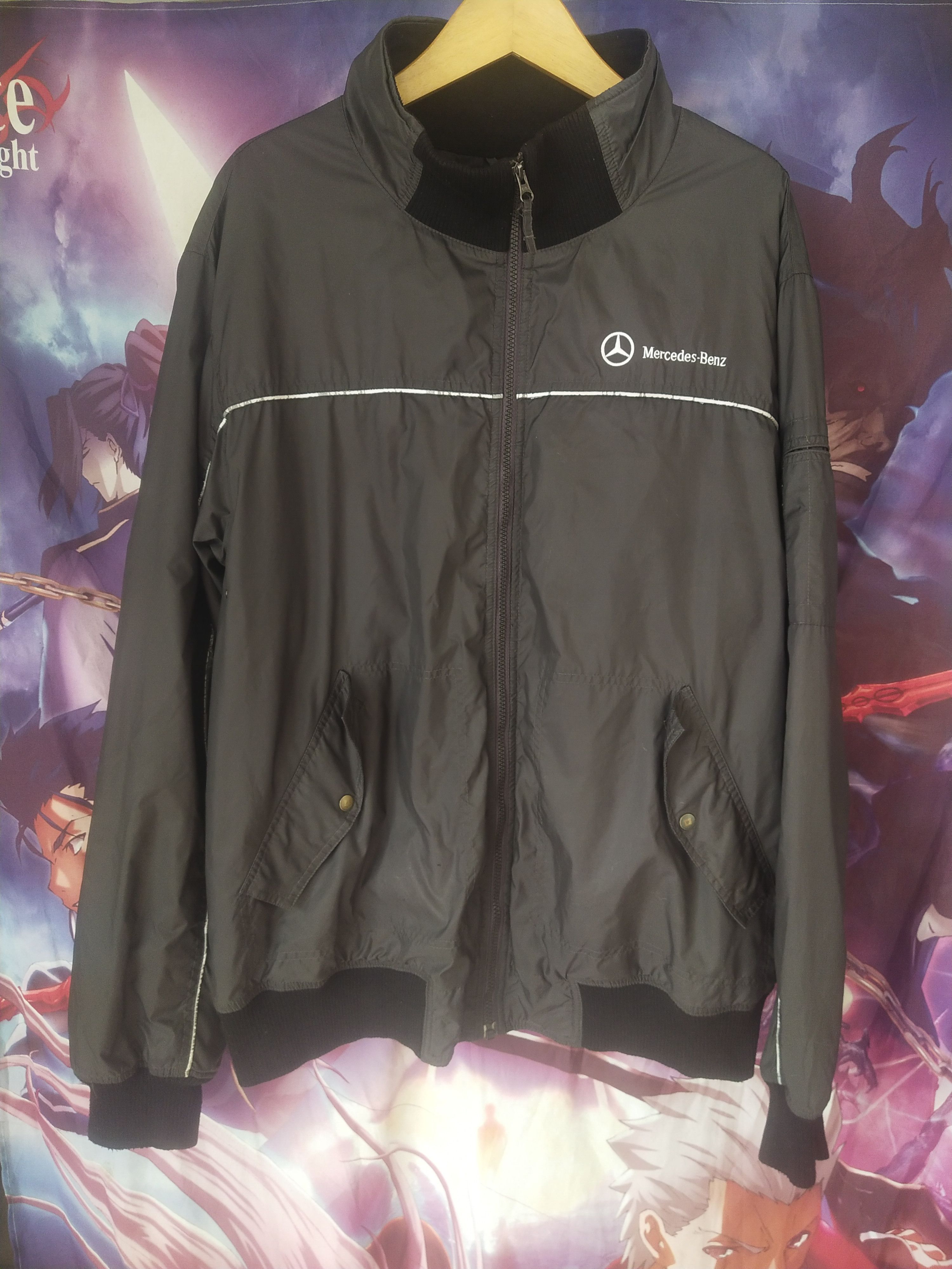 Mercedes-Benz Mercedes-Benz Black Nylon Padded Bomber Jacket Size US L / EU 52-54 / 3 - 1 Thumbnail