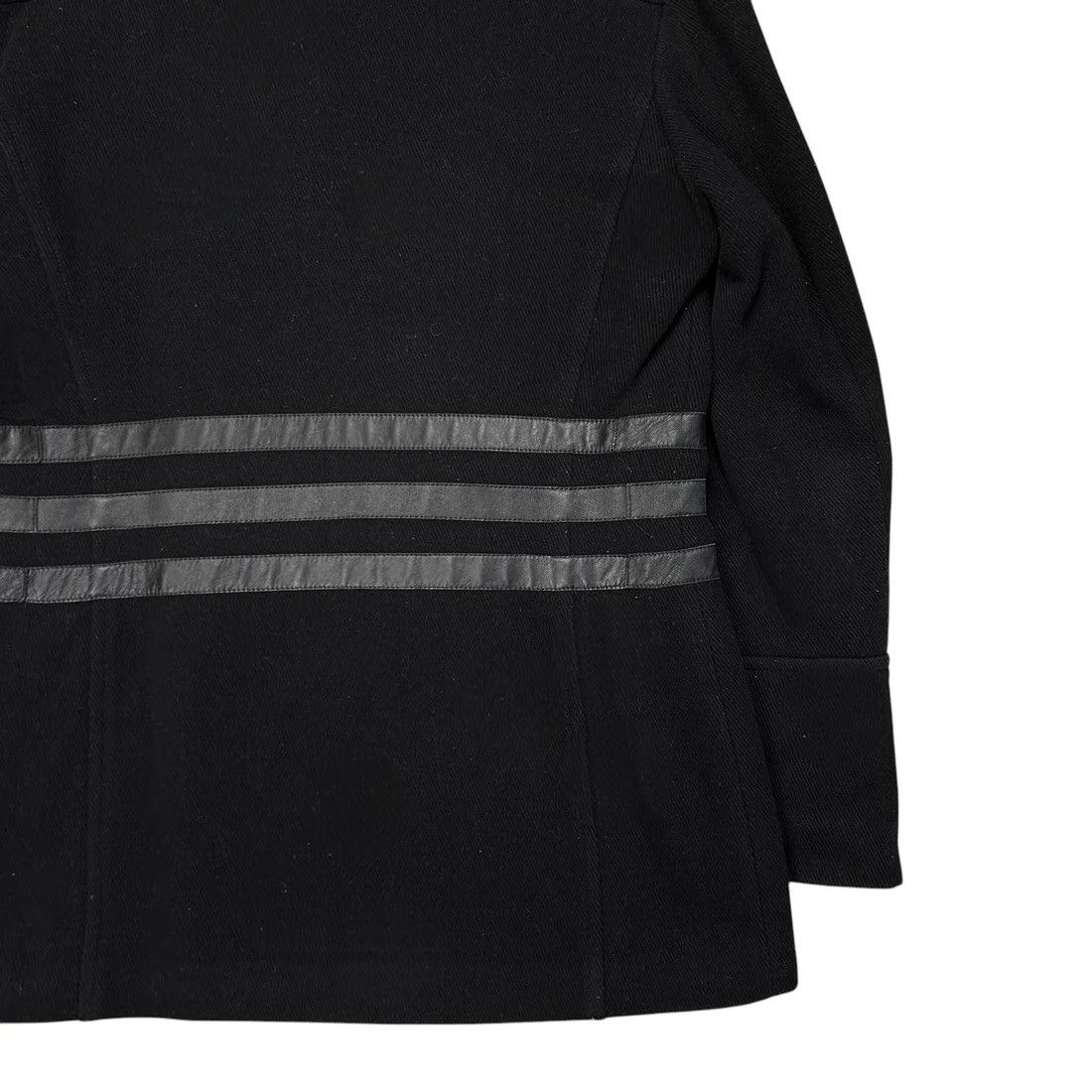 Dirk Bikkembergs Dirk Bikkembergs Leather Striped Caban Coat Size US L / EU 52-54 / 3 - 7 Thumbnail