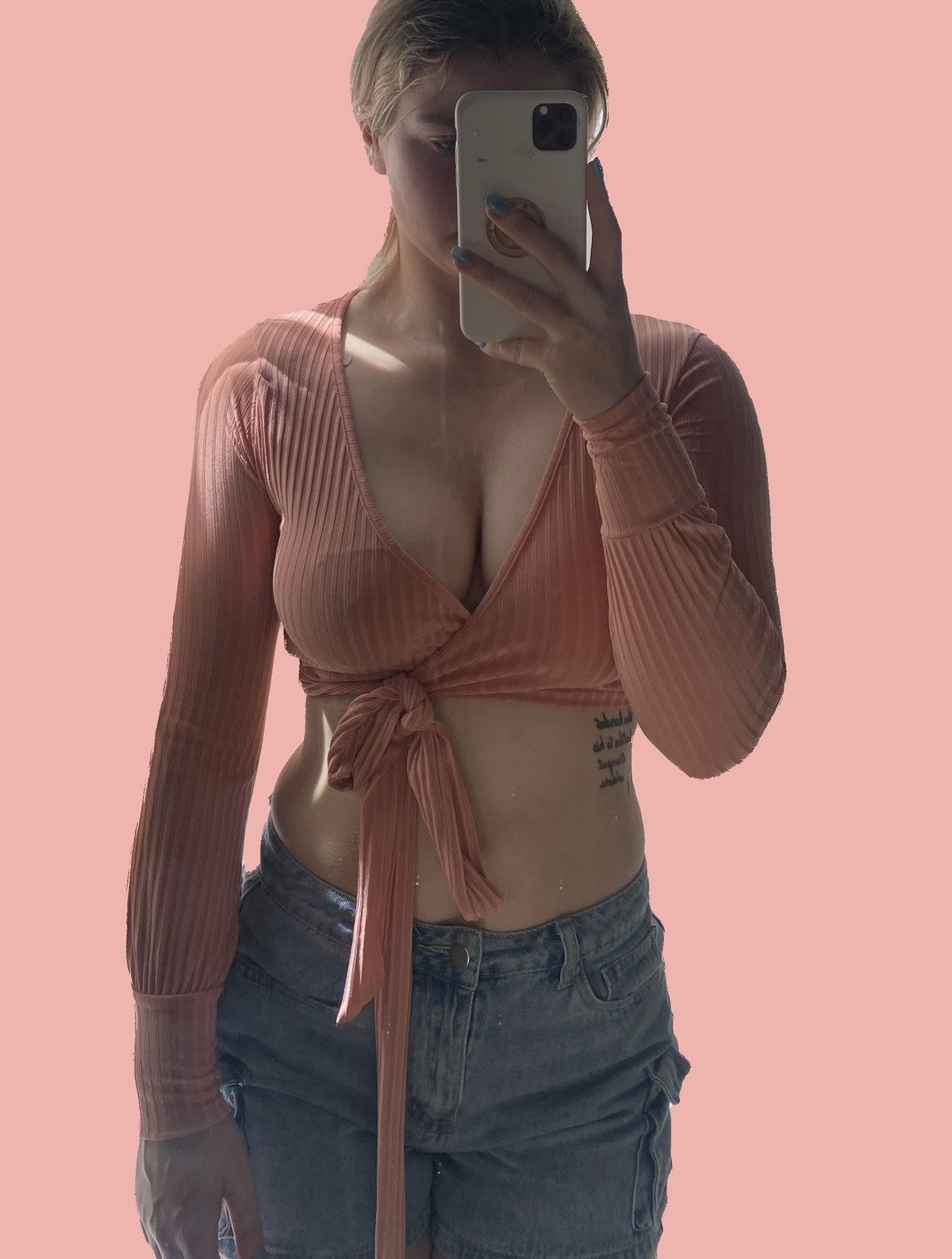 Boohoo Wrap knot top Size S / US 4 / IT 40 - 1 Thumbnail