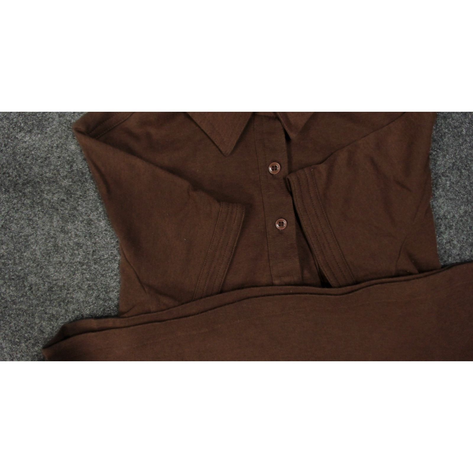 Sears Vintage / Sears / 80s Single Stitch Brown Cap Sleeve Polo Size L / US 10 / IT 46 - 6 Thumbnail