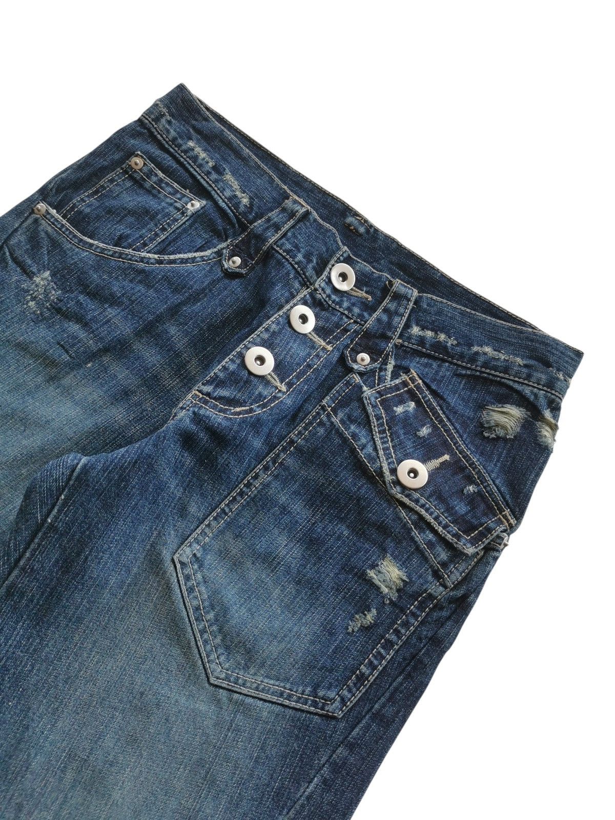Kapital Distressed denim jeans with star patches Size US 30 / EU 46 - 5 Thumbnail