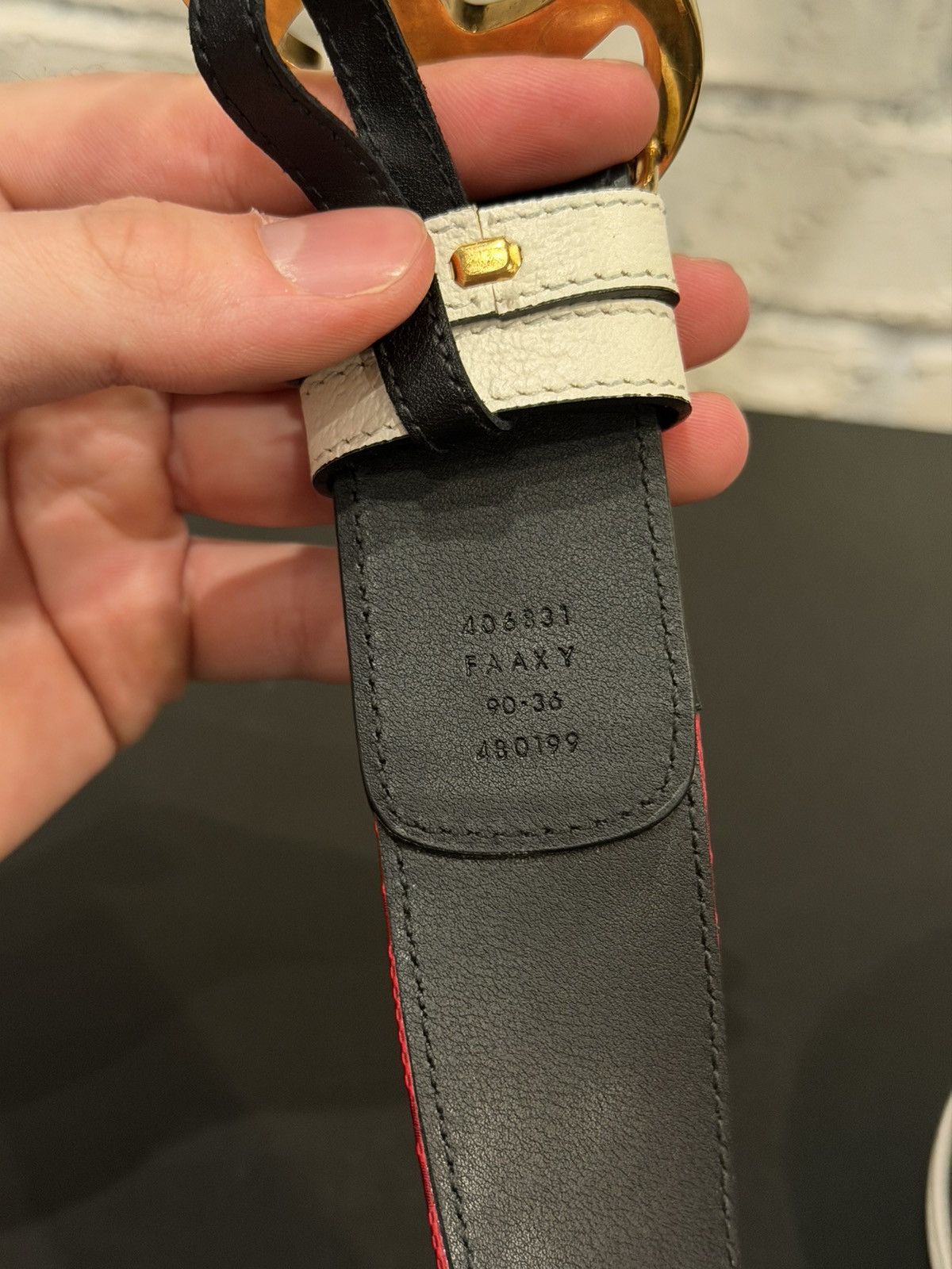 Adidas × Gucci Gucci x Adidas Leather Belt Size 32 - 8 Thumbnail