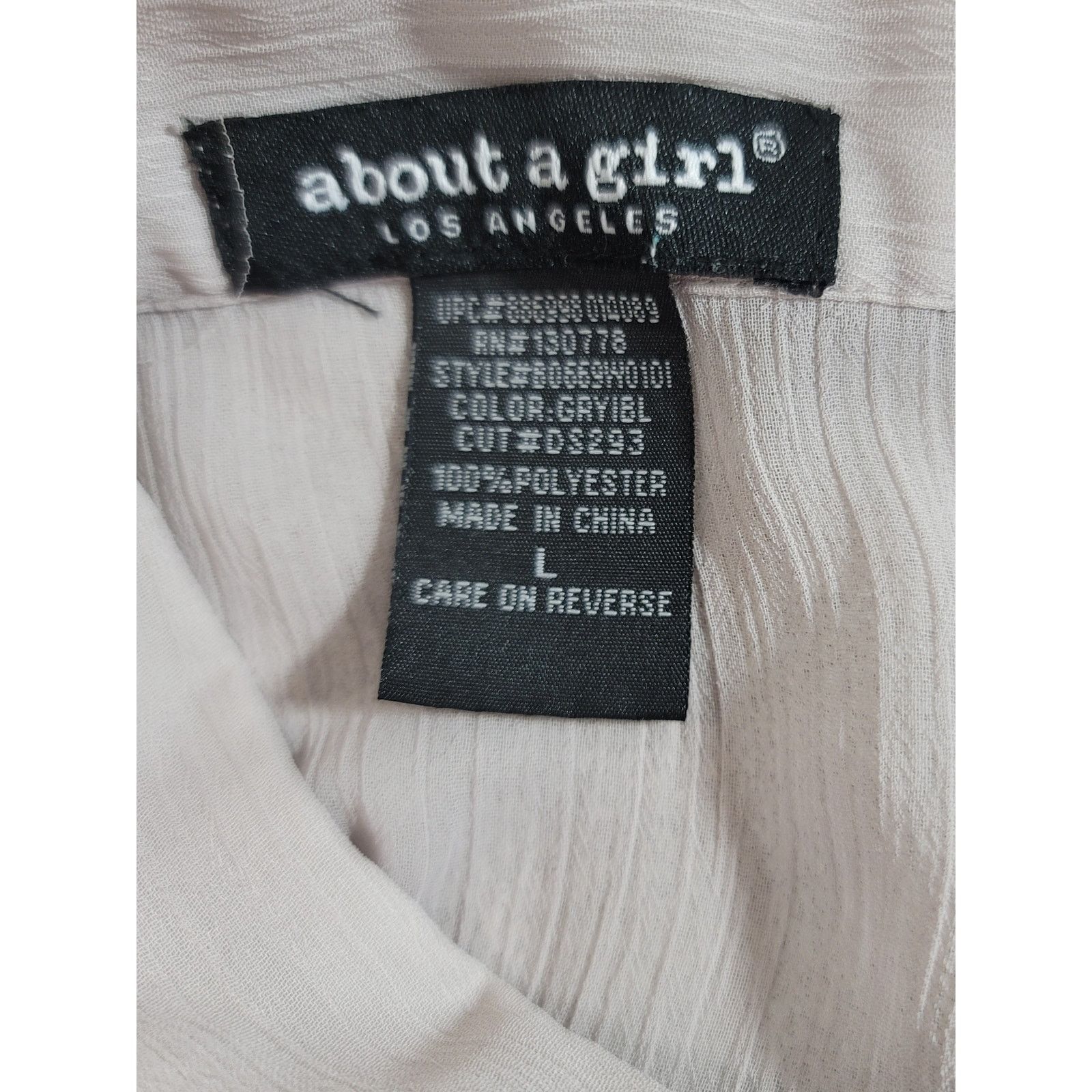 Other About A Girl Teal Gray Sheer Colorblock Button Shirt Large Size L / US 10 / IT 46 - 4 Thumbnail