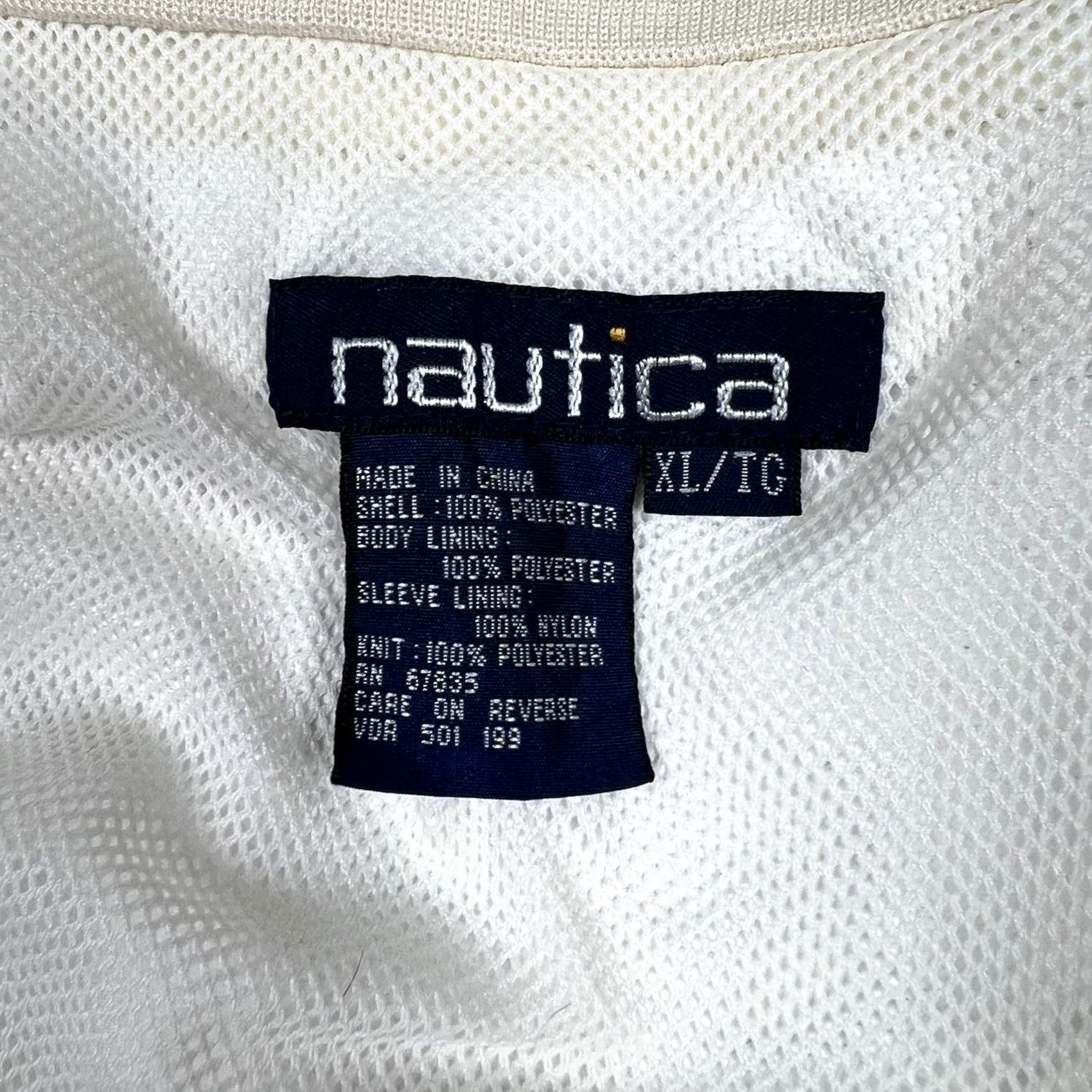 Nautica VINTAGE Nautica Full Zip Beige Lined Golf Jacket Logo Patch Mens XL Pockets Size US XL / EU 56 / 4 - 2 Thumbnail