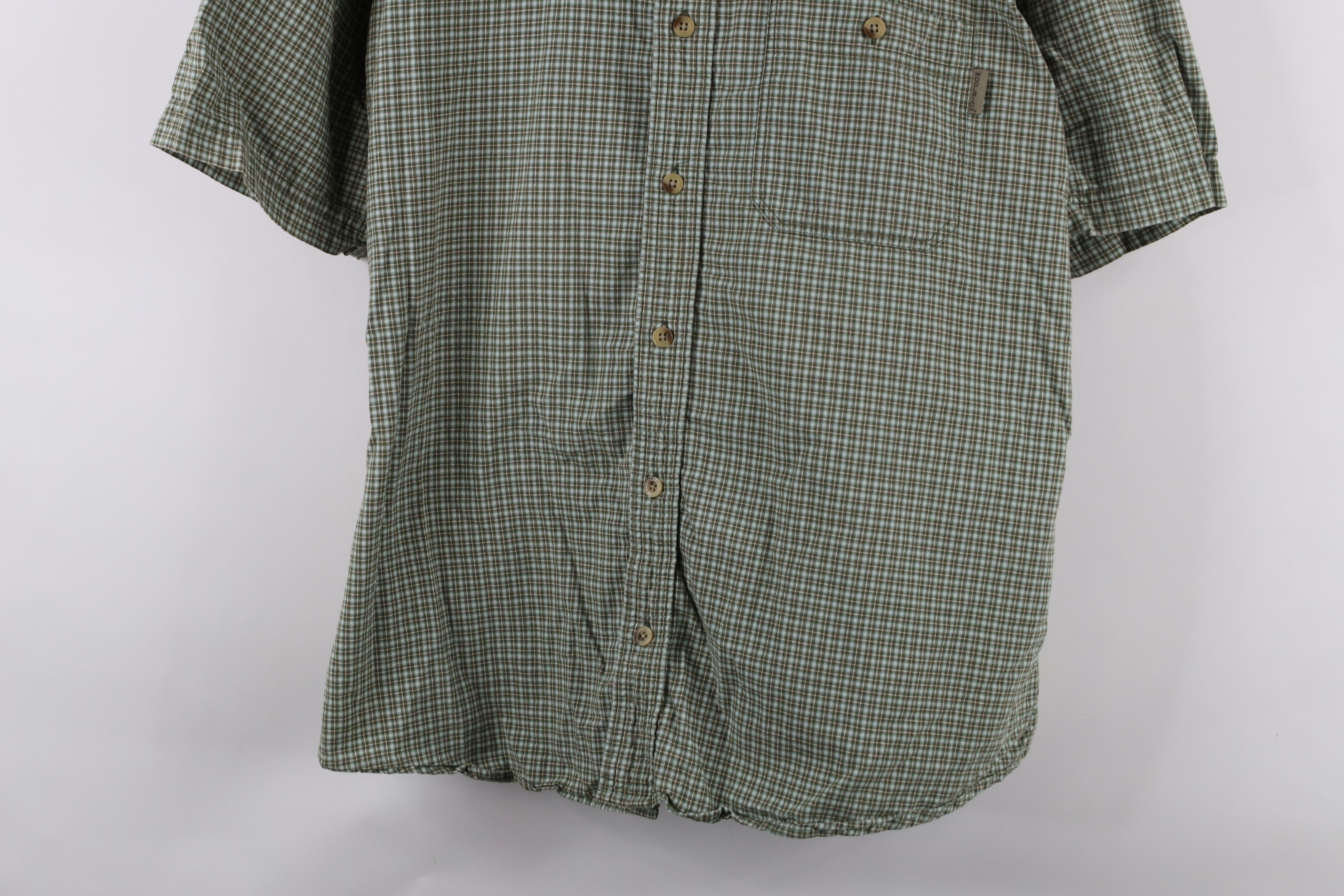Vintage × Woolrich Woolen Mills Vintage Woolric Spell Out Short Sleeve Button Down Shirt Size US XXL / EU 58 / 5 - 3 Thumbnail