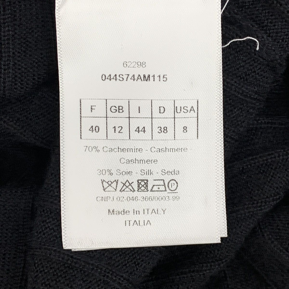 Dior Dior Black Cashmere V-neck Long Sleeve Knitwear K26WX Size L / US 10 / IT 46 - 6 Thumbnail