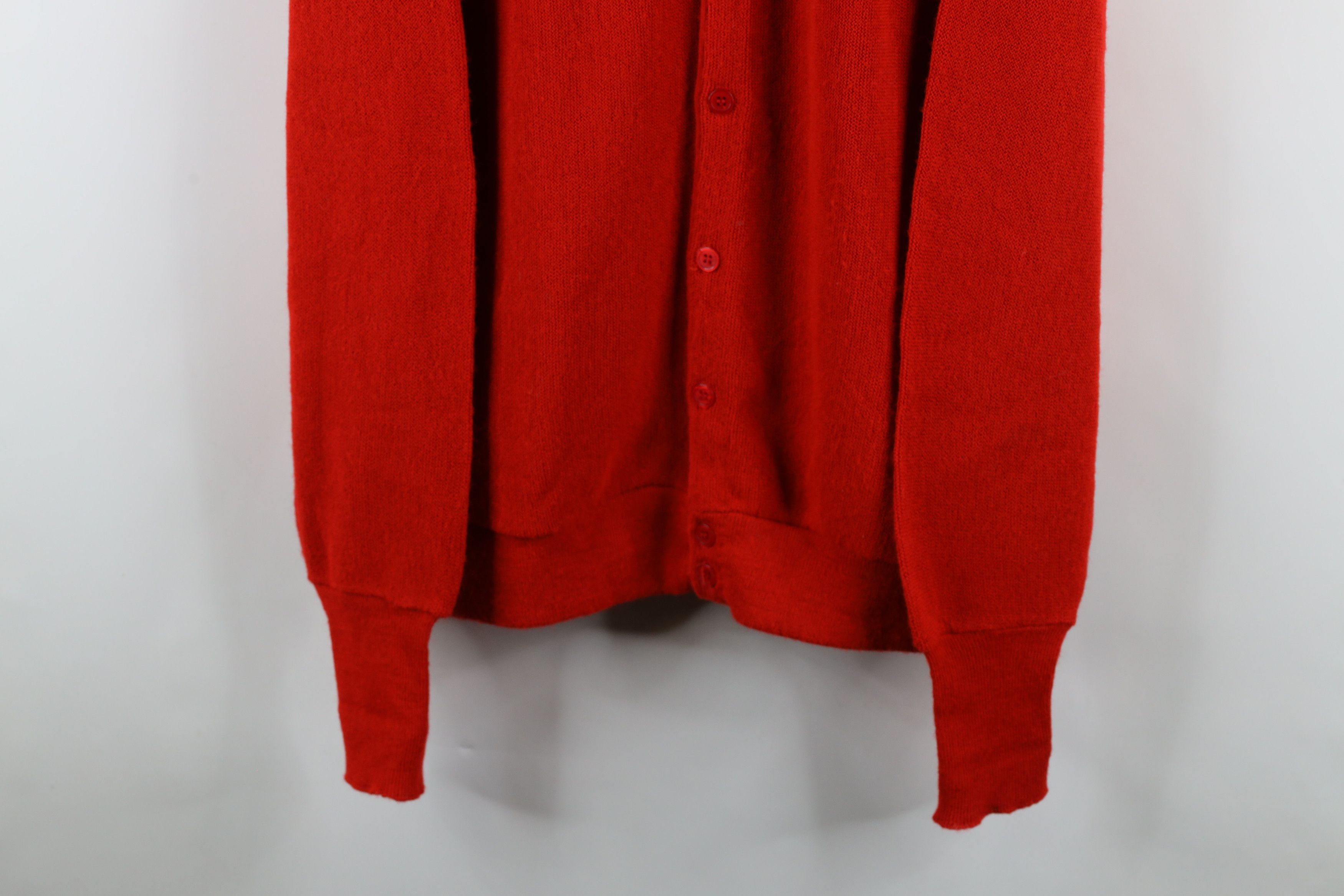 Vintage Vintage 70s Streetwear Cardigan Sweater Red Acrylic USA Size US XL / EU 56 / 4 - 3 Thumbnail