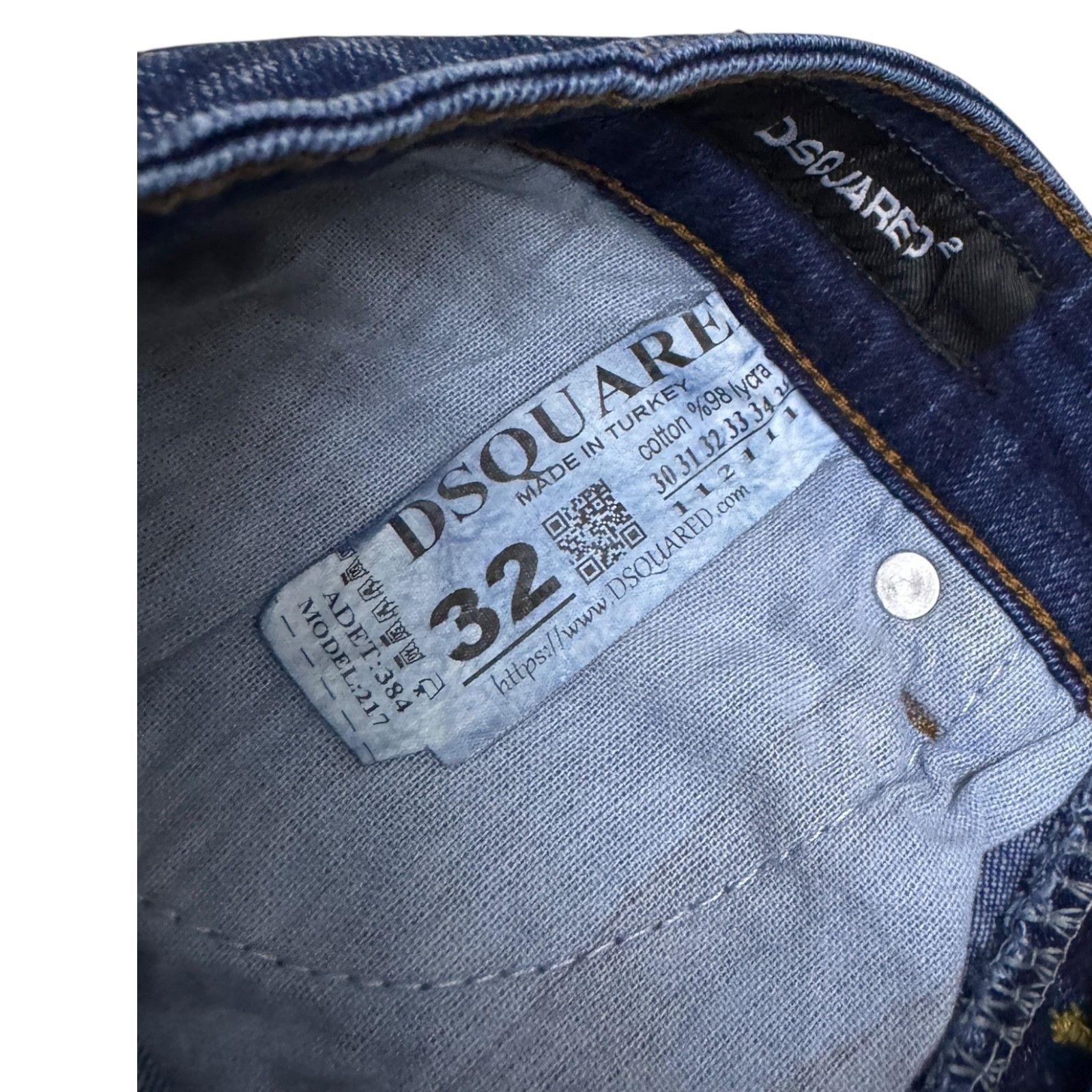 Dsquared2 DSQUARED2 x VITKAC Vintage Luxury Skinny Denim Jeans 32x30 Size 32" / US 10 / IT 46 - 7 Thumbnail