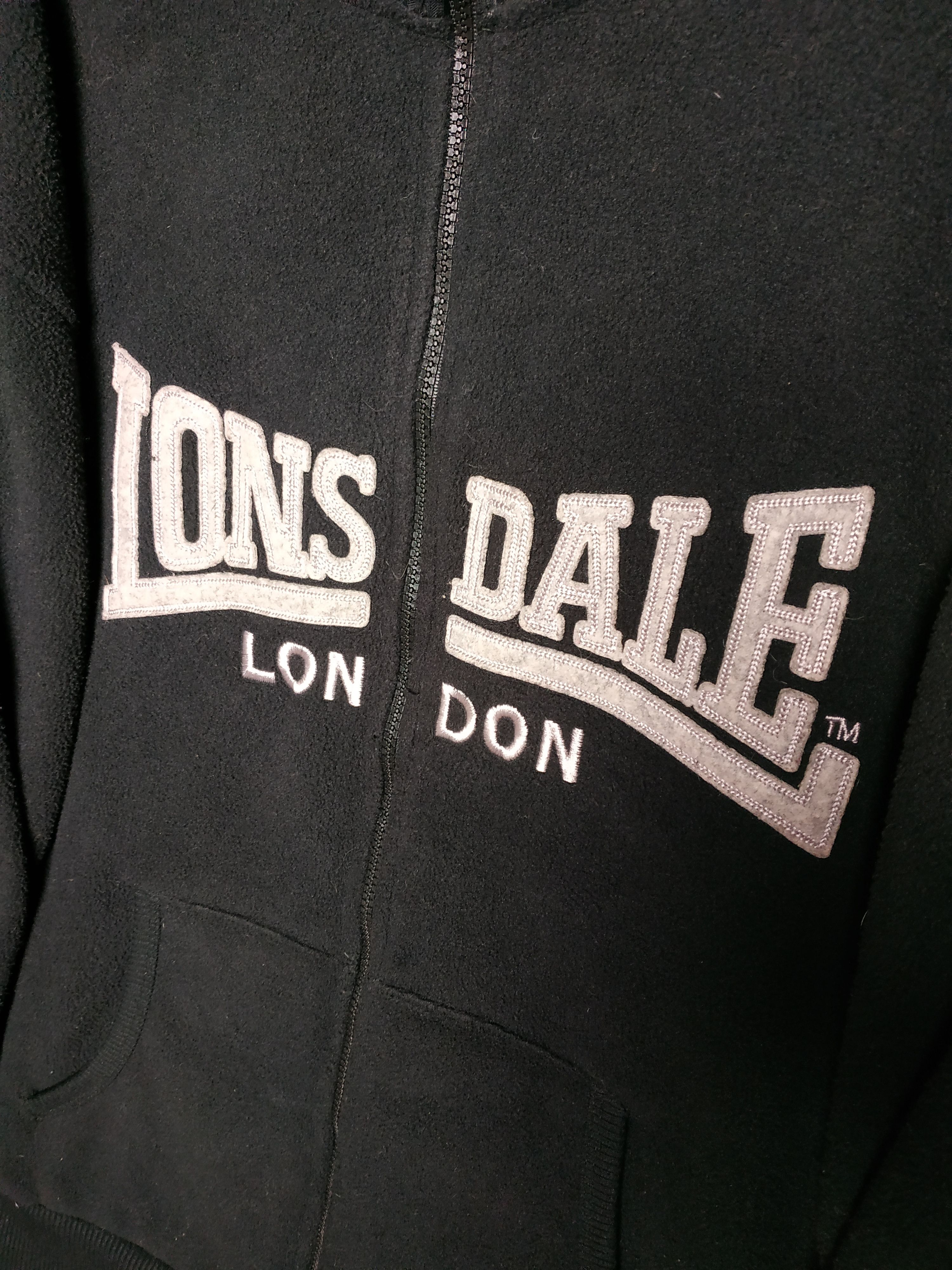 Vintage Lonsdale Y2K Big Logo Full Zip Fleece Jacket Men's
