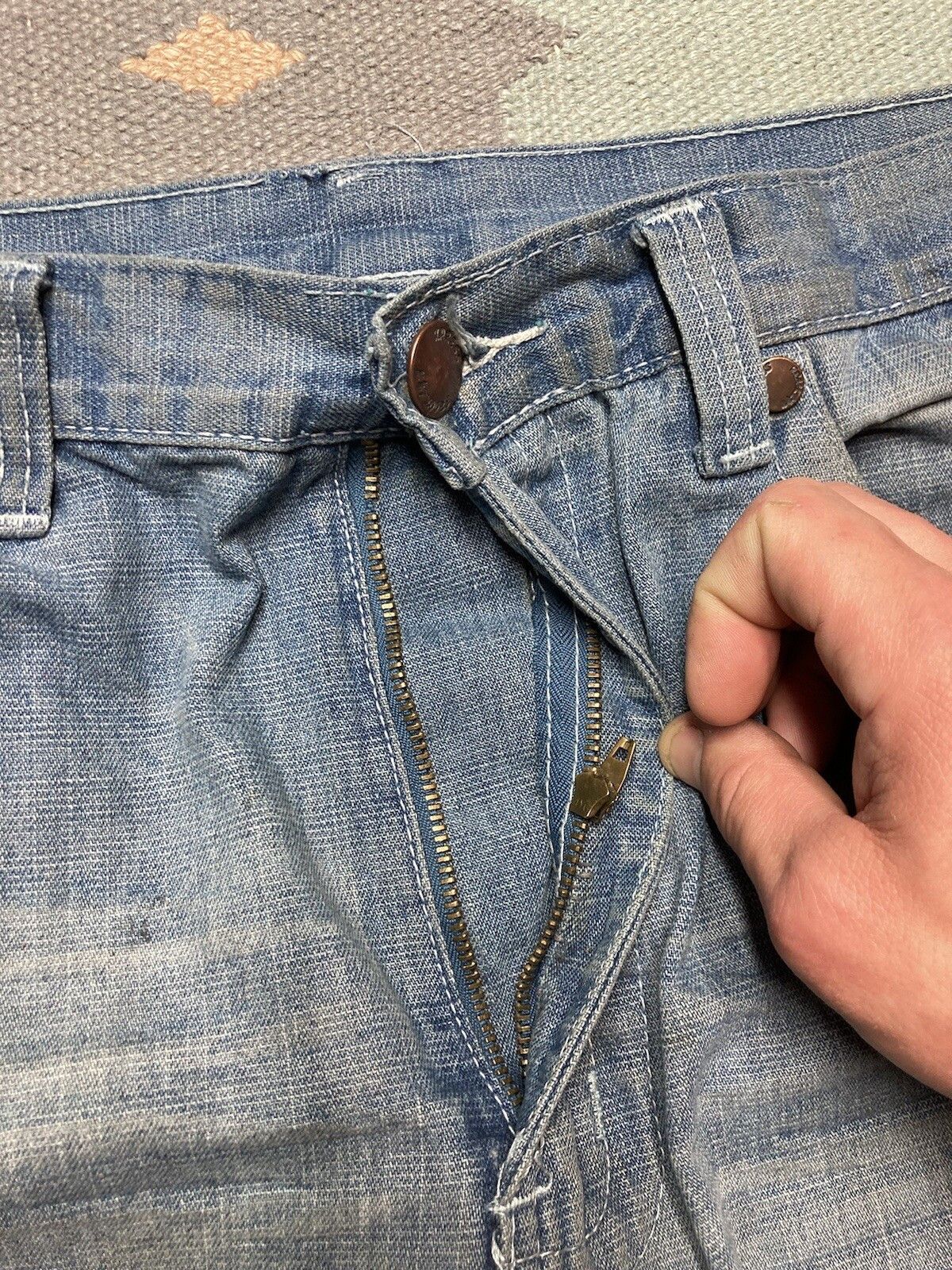 Vintage Vtg y2k baggy jeans embroidered Brooklyn xpress grunge 34x34 Size US 34 / EU 50 - 8 Thumbnail