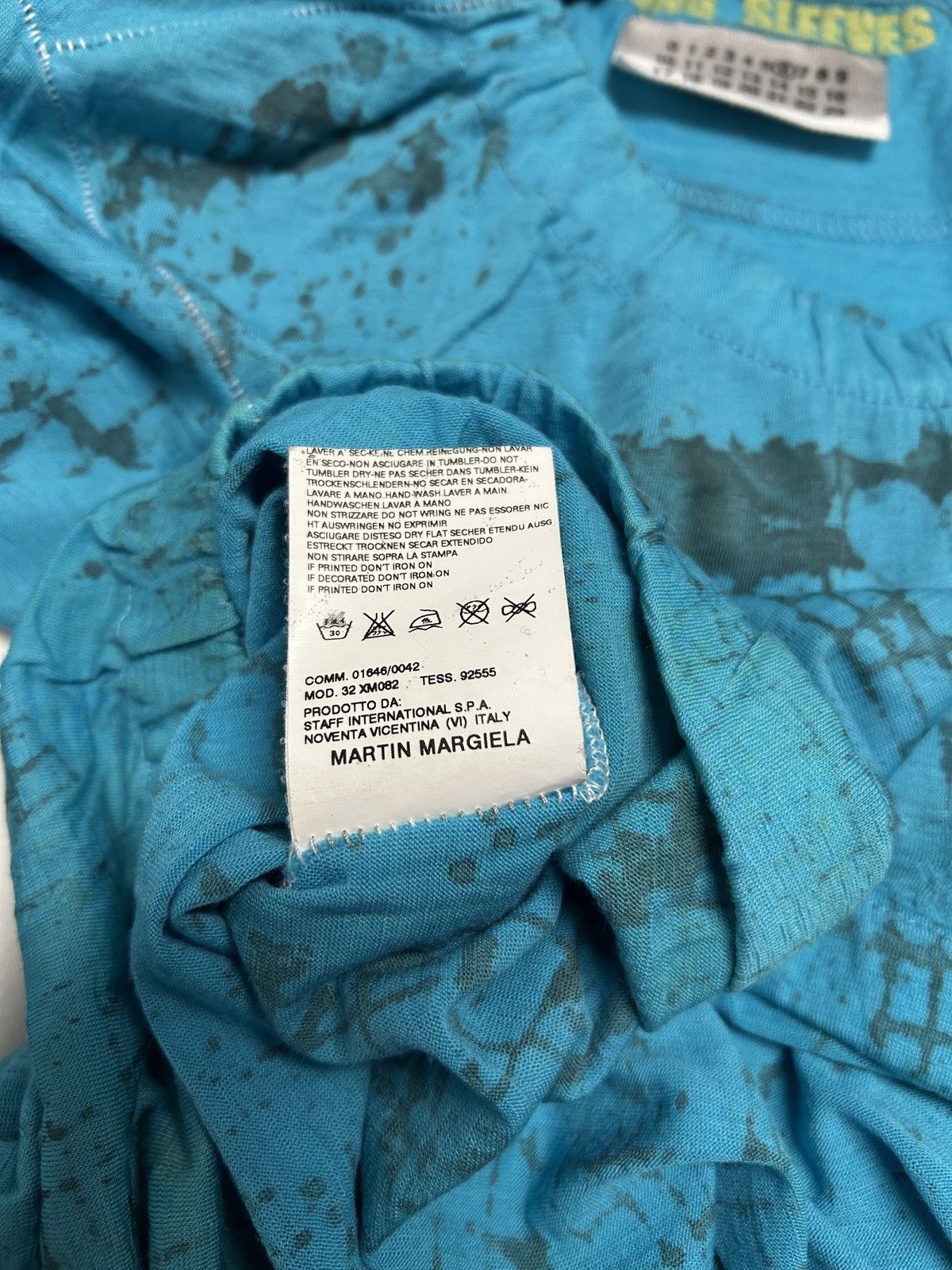 Maison Margiela FW2004 Turquoise Scar Stitch Croc Print Knit Long Sleeve Size US S / EU 44-46 / 1 - 7 Thumbnail