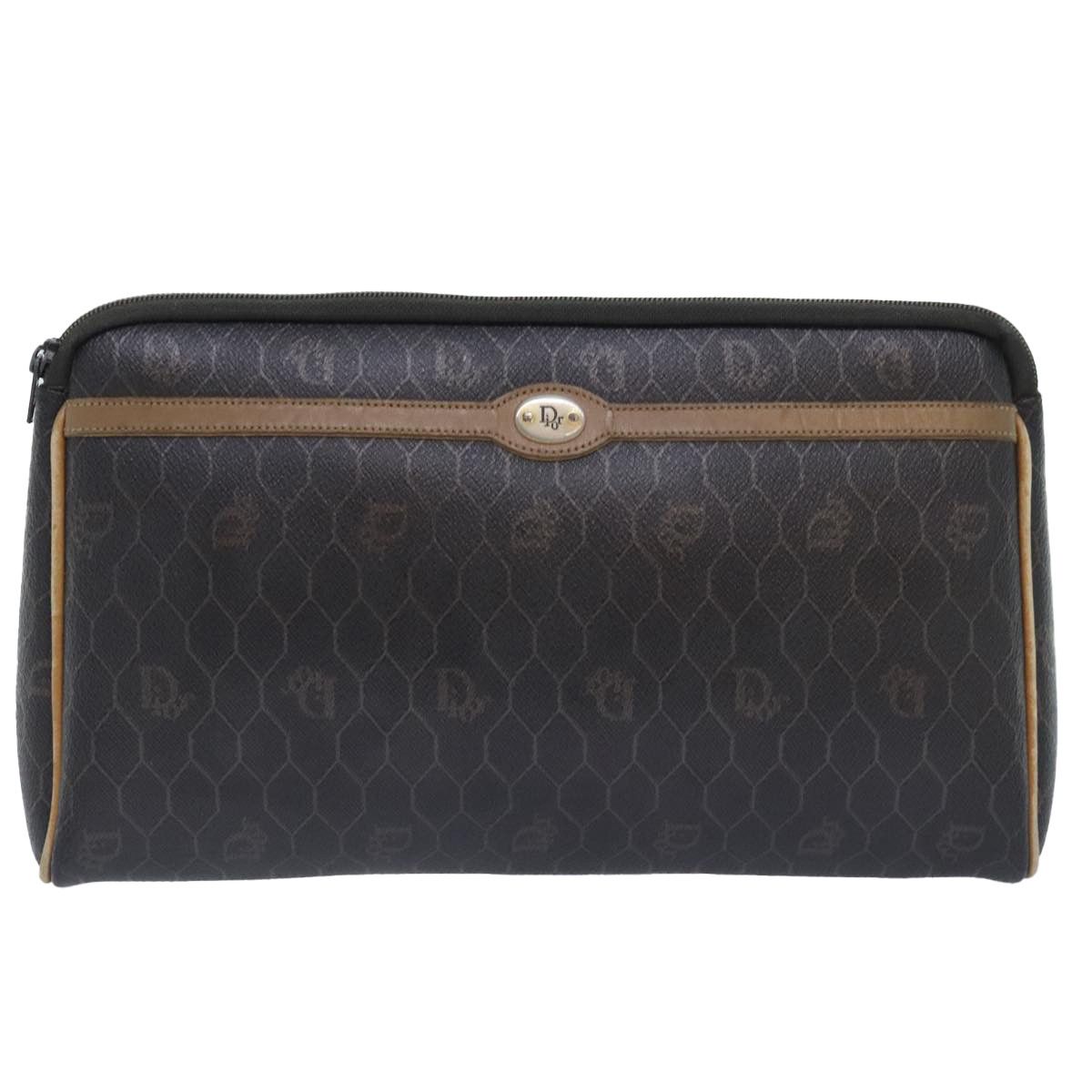 Brown Canvas Clutch Bag (Pre-Owned)