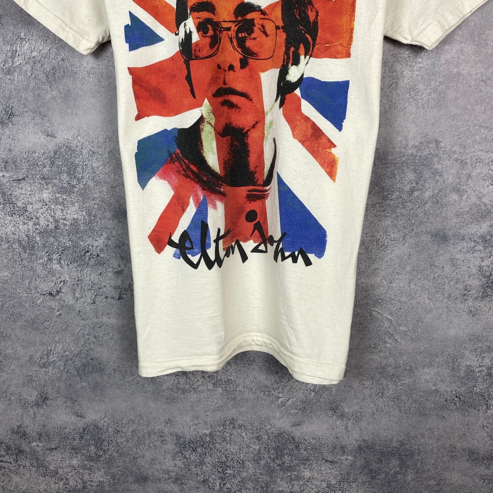 Band Tees Elton John Tee Men's Size S White Short Sleeve ` Size US S / EU 44-46 / 1 - 3 Thumbnail