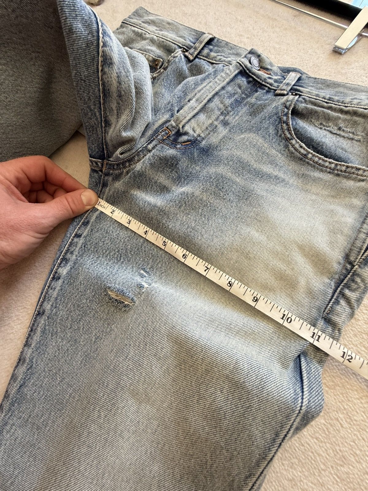Saint Laurent Paris Saint Laurent Santa Monica wash rip trash jeans 32 grail d18 Size US 32 / EU 48 - 6 Thumbnail