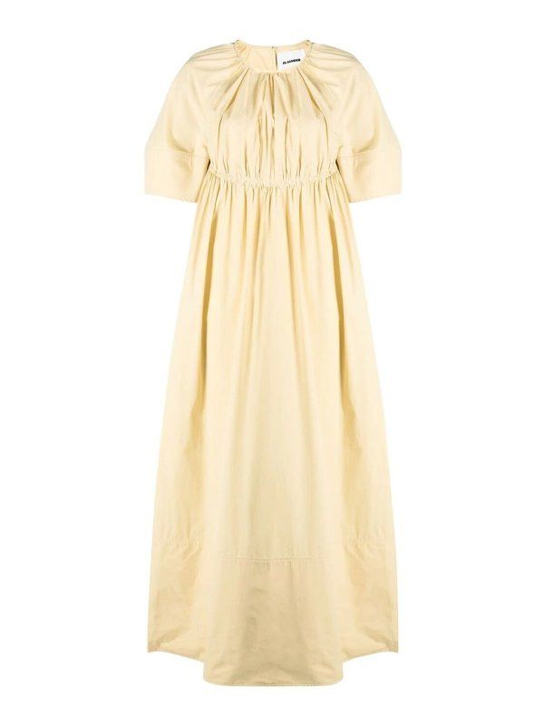 Jil Sander o1y0925 Midi Dress in Pastel Yellow Size M / US 6-8 / IT 42-44 - 1 Thumbnail